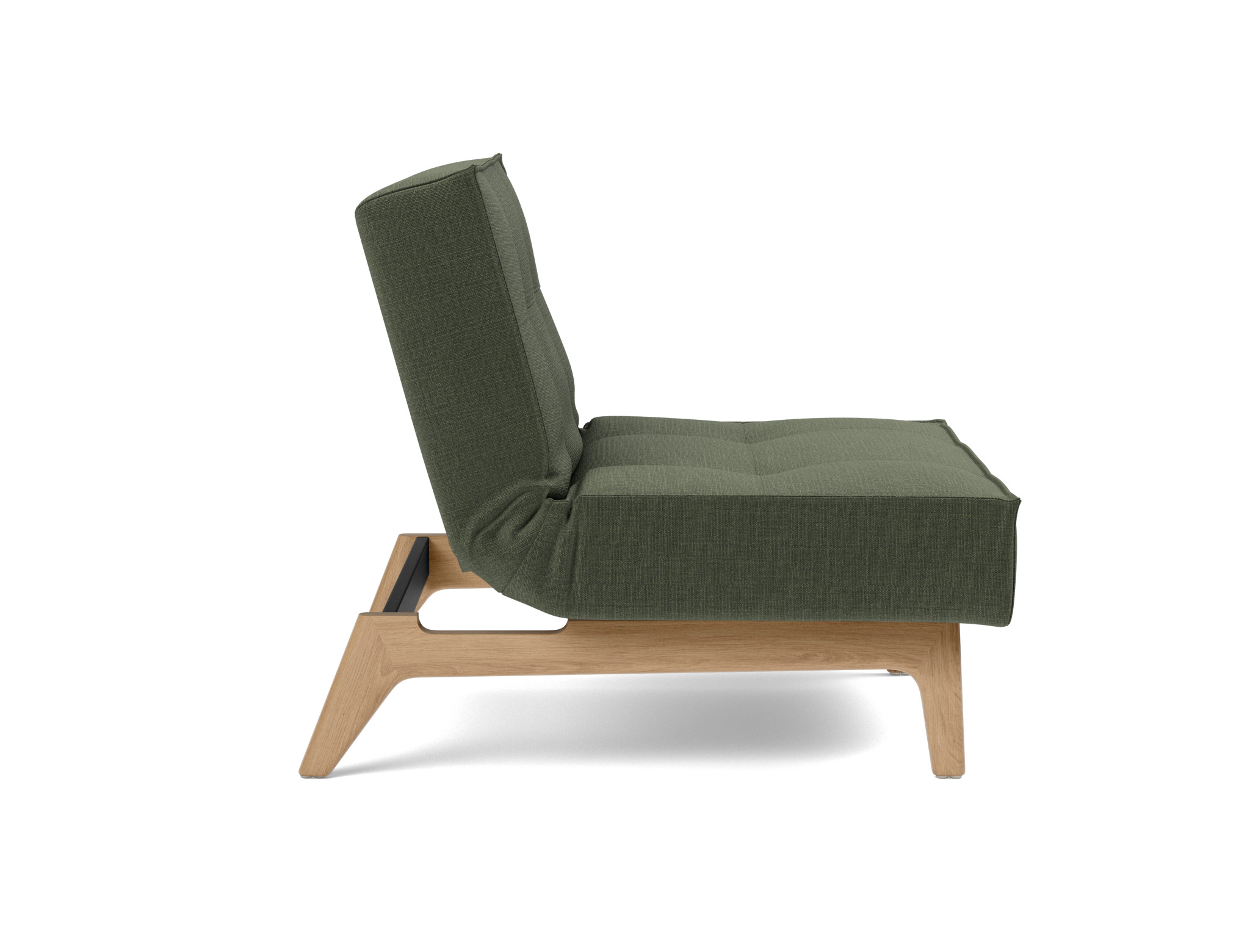 Sessel Splitback Chenille Esina 413-Olive-Green Beine Eiche