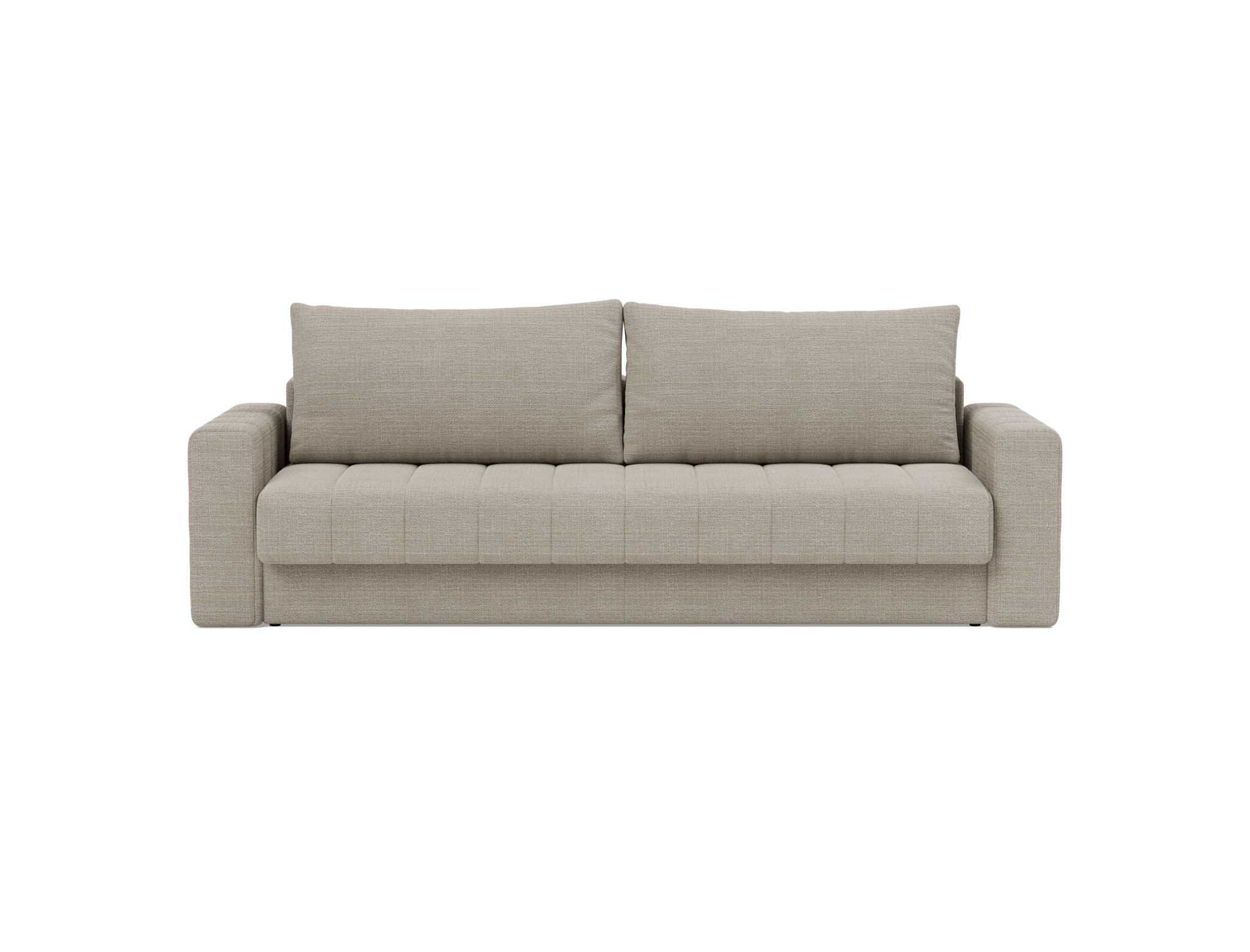 Schlafsofa Akello mit Armlehnen Strukturierter Stoff Kenya 579-Gravel