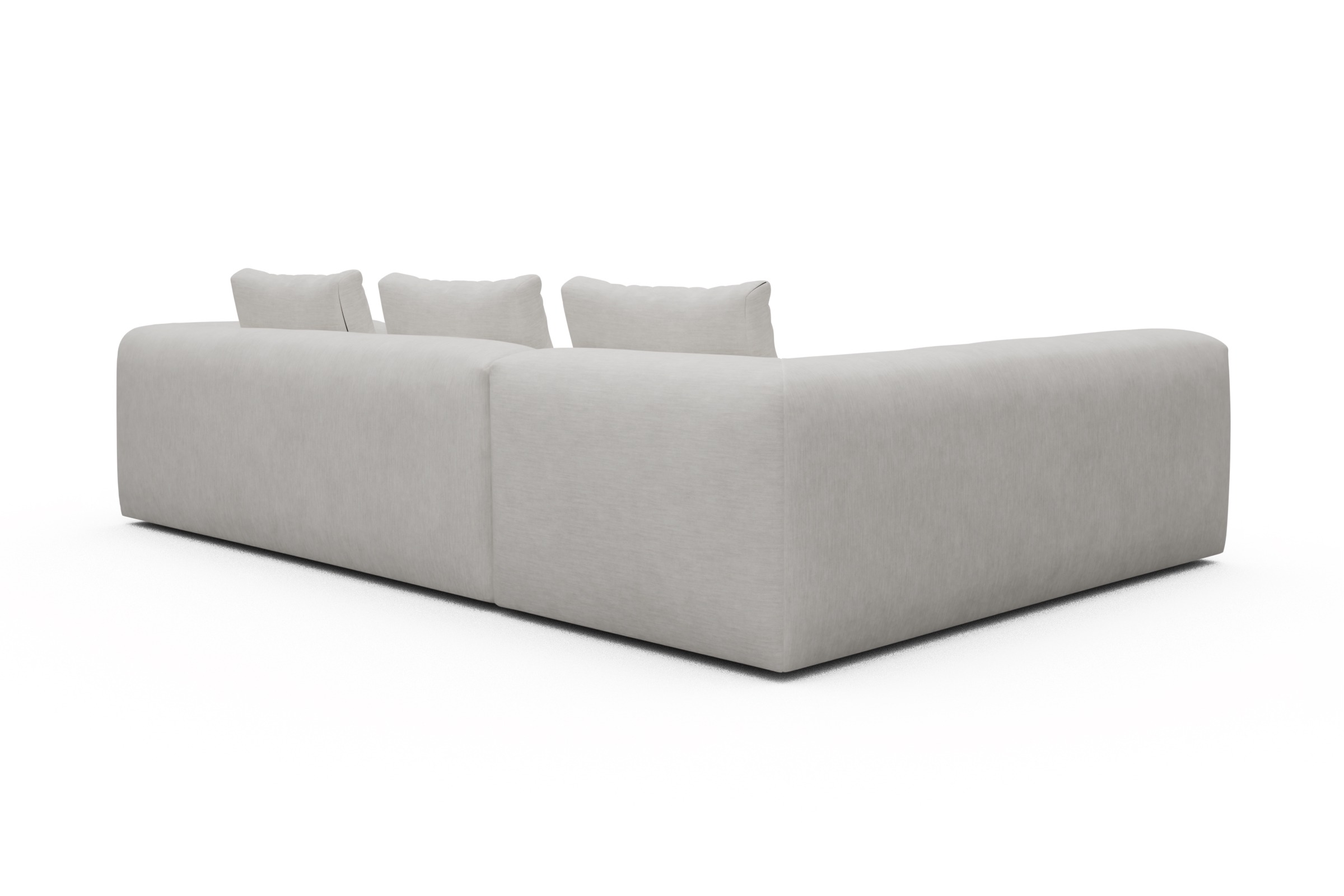 Ecksofa Fred 2x 2,5-Sitzer links offen Vivus-Dusty-Off-White