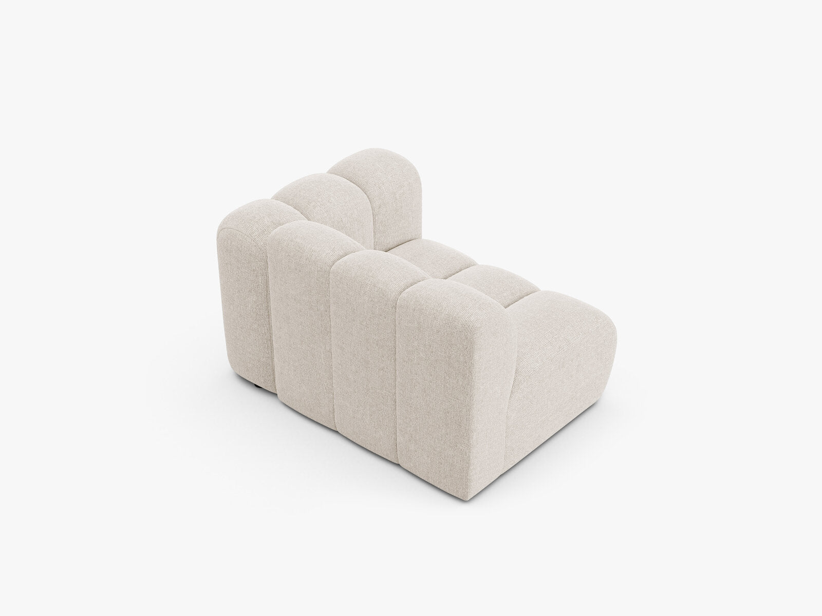 Micadoni Modul Lupine 1-Sitzer Rechts Chenille Eden Helles Beige