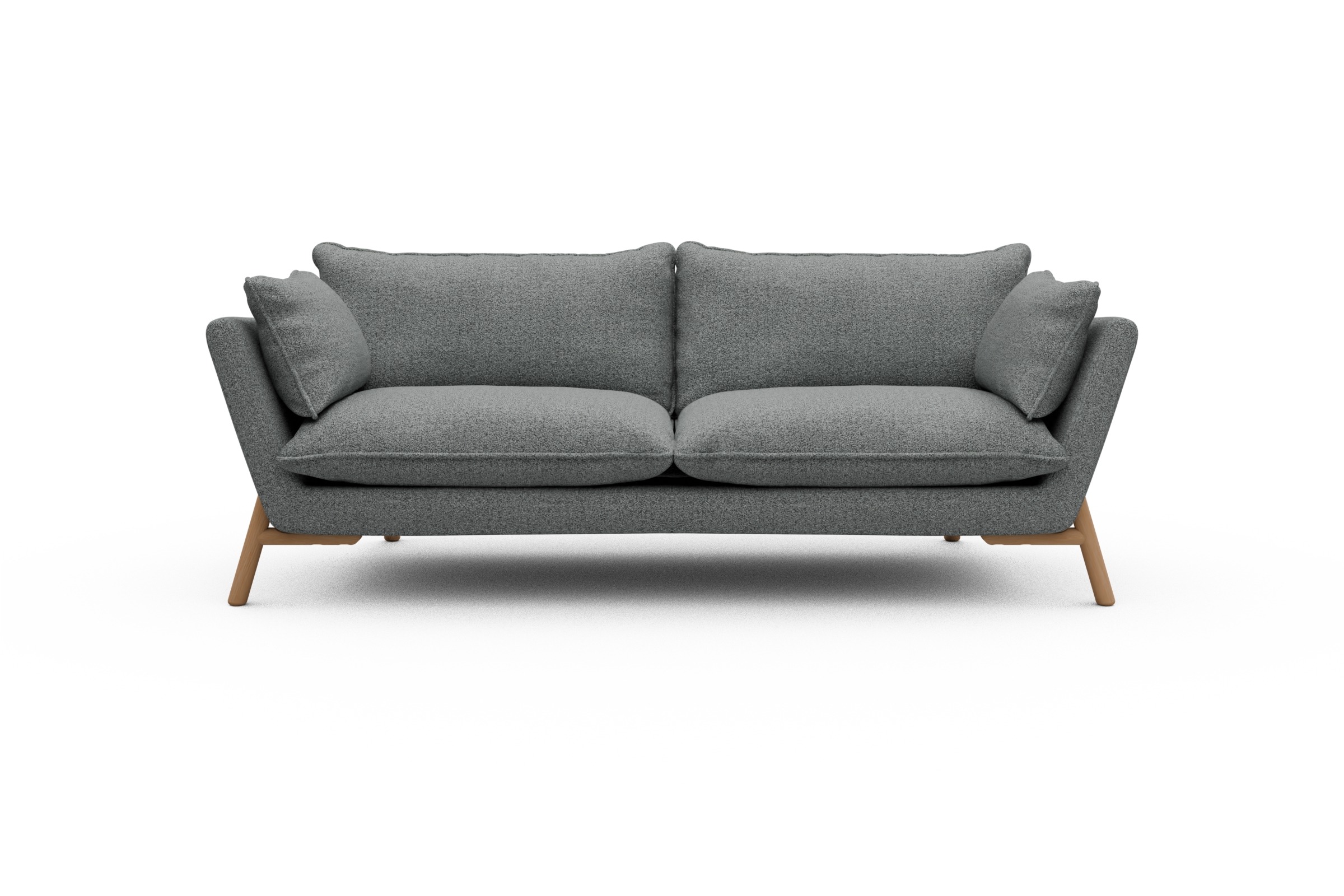 Skandi Home Sofa Emil PREMIUM 3-Sitzer Beinfarbe Eiche Natur Aivi-Gravet-Grey moebelfaktor