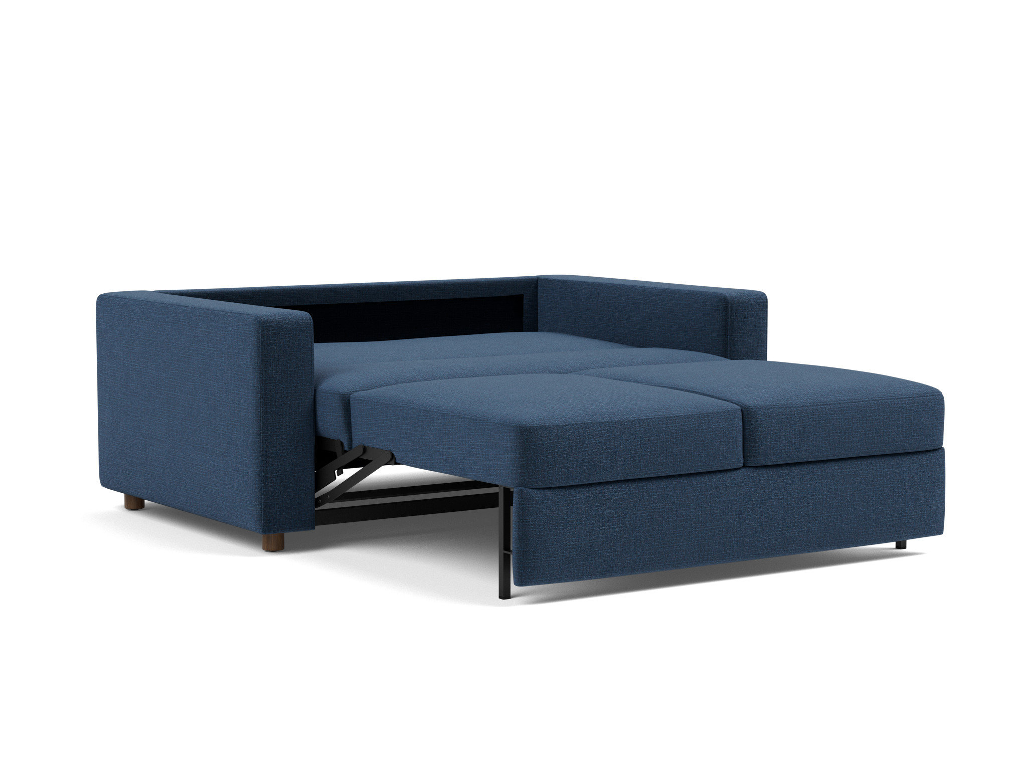 Schlafsofa Neah mit Standard-Armlehnen 140 Chenille Esina 414-Indigo-Blue