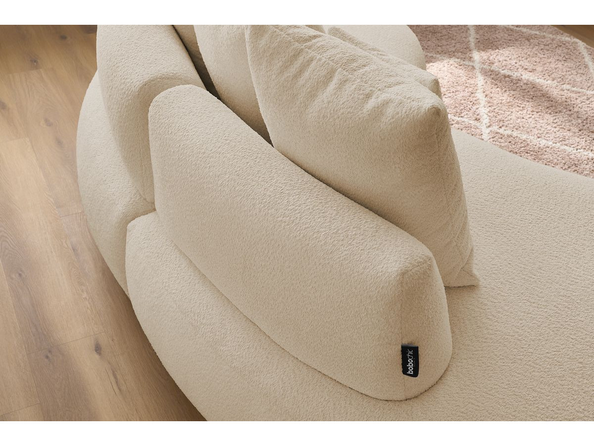 Bobochic Saint-germain Sofa 3-Sitzer Bouclé-Stoff Beige