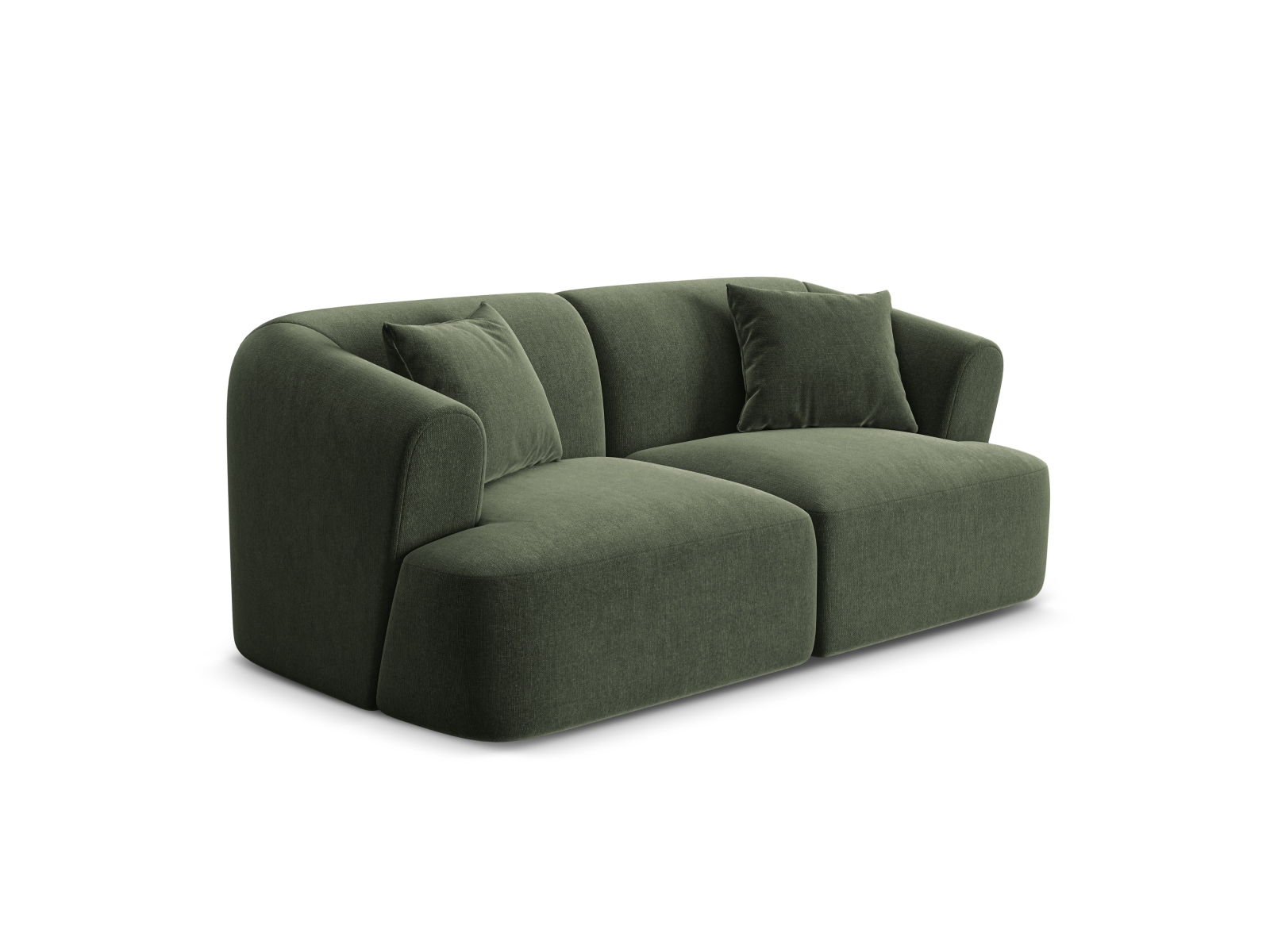 Cosmopolitan Design Sofa Campi 2-Sitzer Samt Vogue Grün