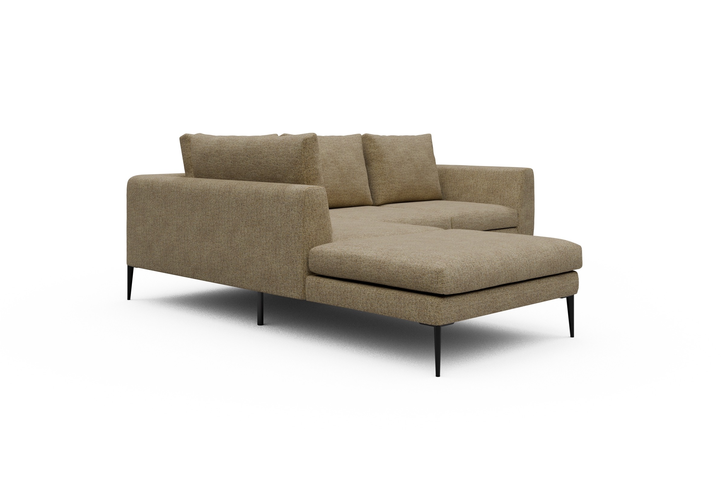Ecksofa Paul Relax-Ecke links mit 2-Sitzer Carreno-Silician-Yellow