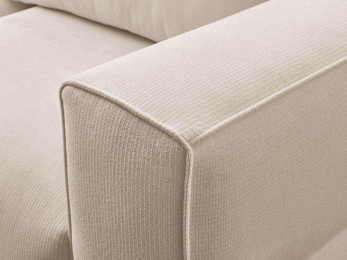 Bobochic Ezechiel Schlafsofa 3-Sitzer mit Bettkasten Melange-Stoff Beige