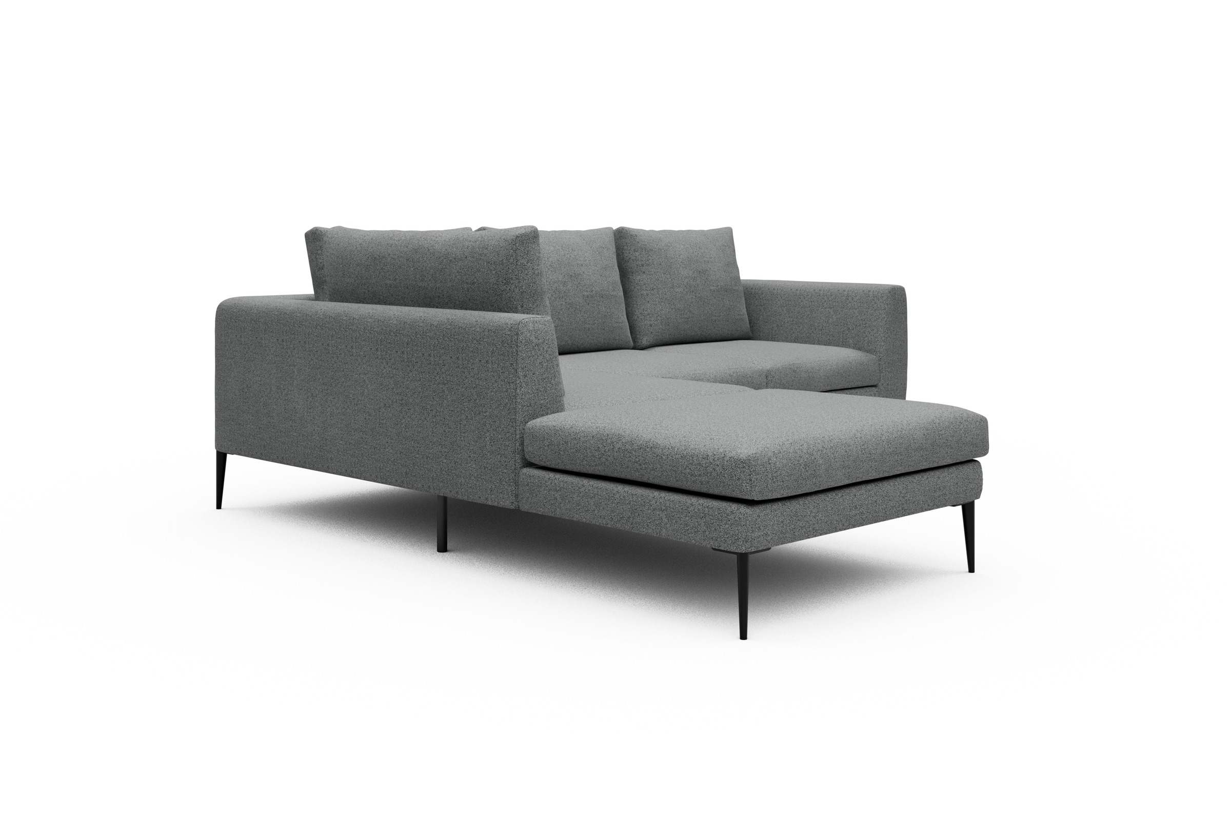 Ecksofa Paul Relax-Ecke links mit 2-Sitzer Aivi-Gravet-Grey