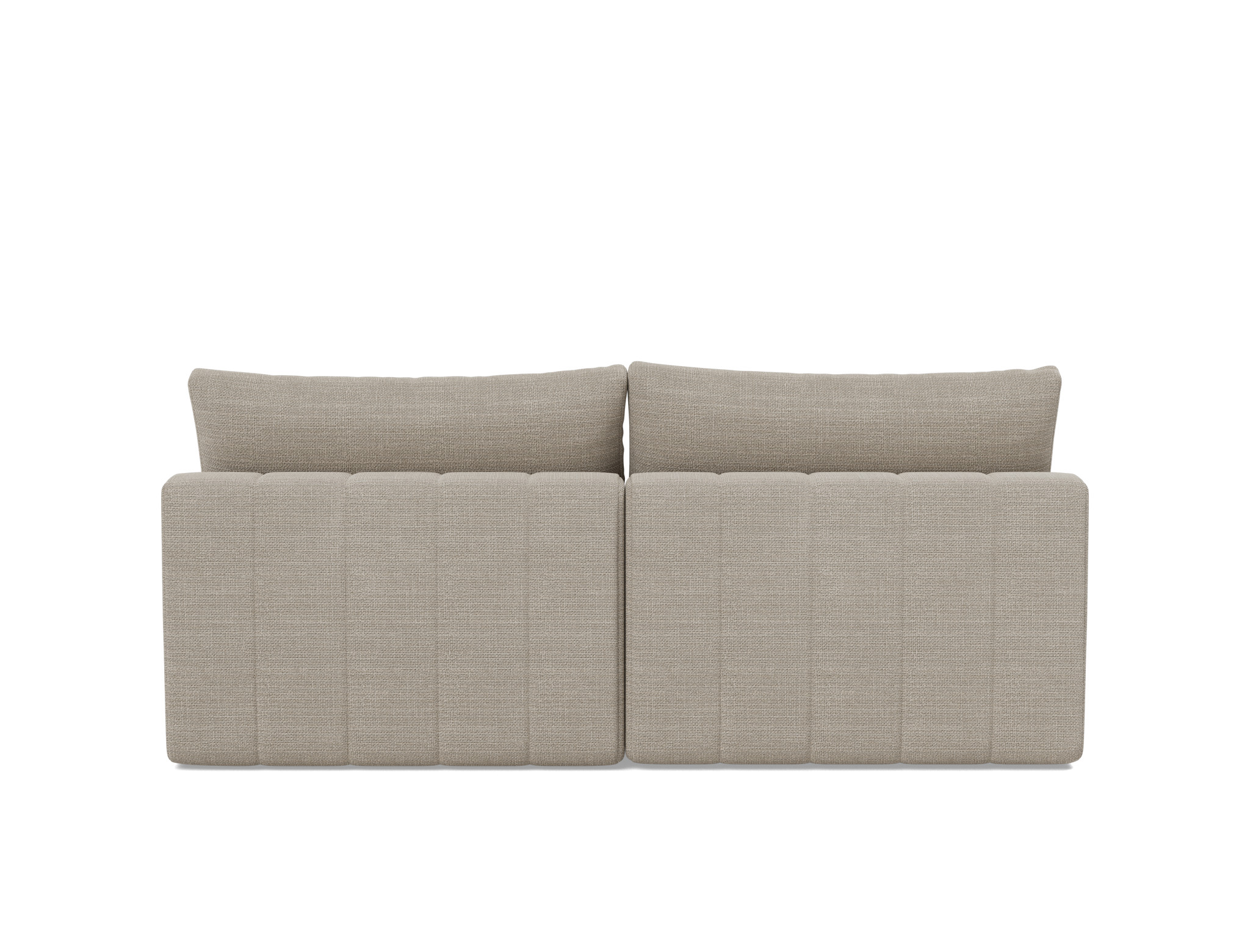 Schlafsofa Akello mit Chaiselongue Strukturierter Stoff Kenya 579-Gravel