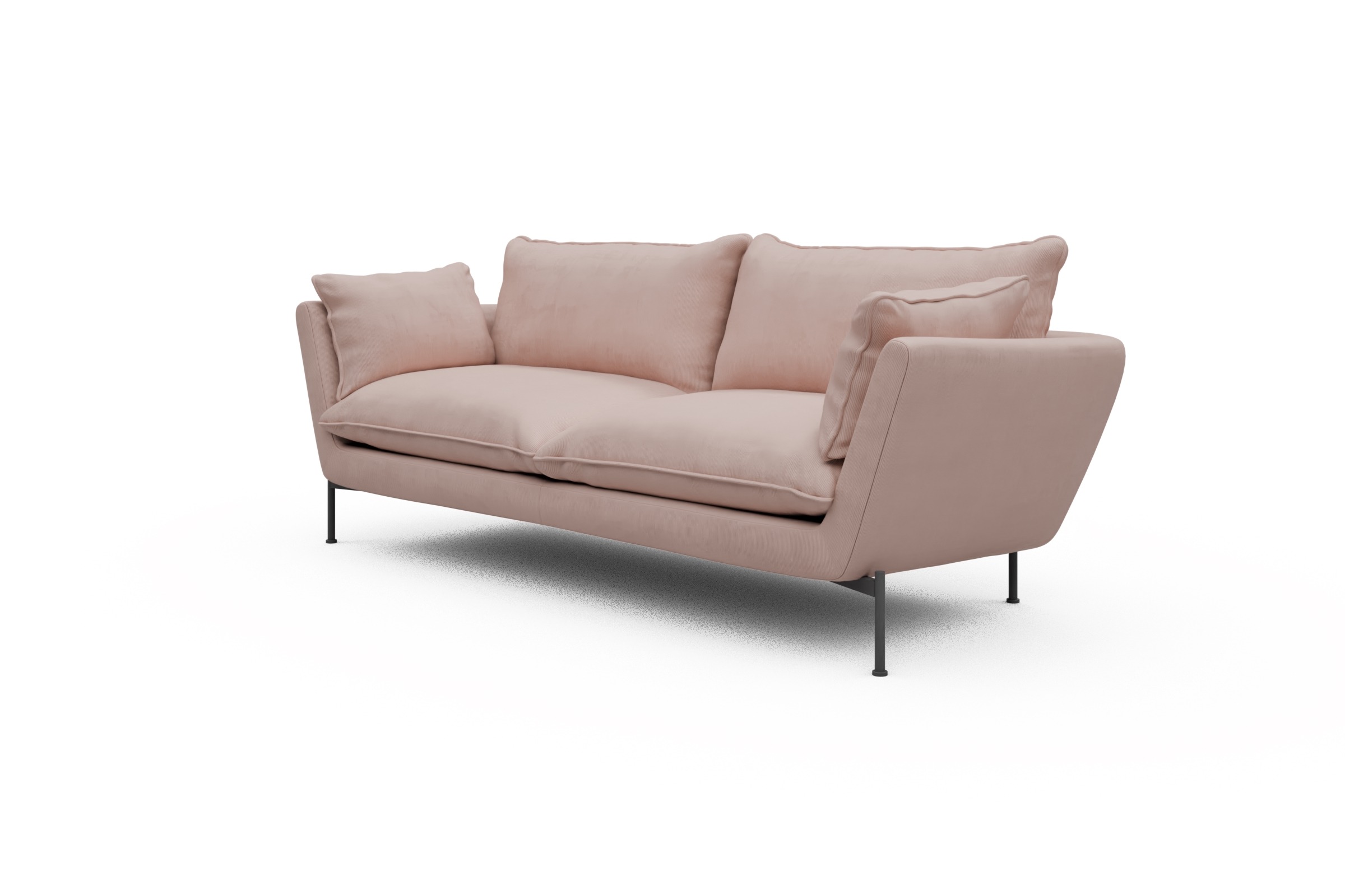 Sofa Anton PREMIUM 3-Sitzer Cordufine-Blush