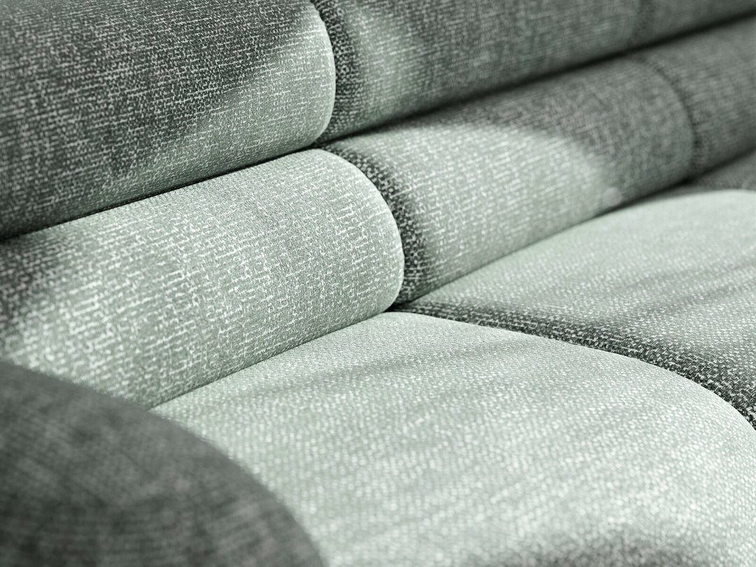 Micadoni Neo Sofamodul Links Chenille SILENCIO Gedämpftes Blau