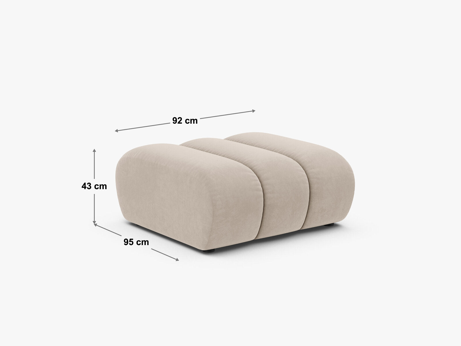 Micadoni Hocker Lupine Samt Salvador Terrakotta