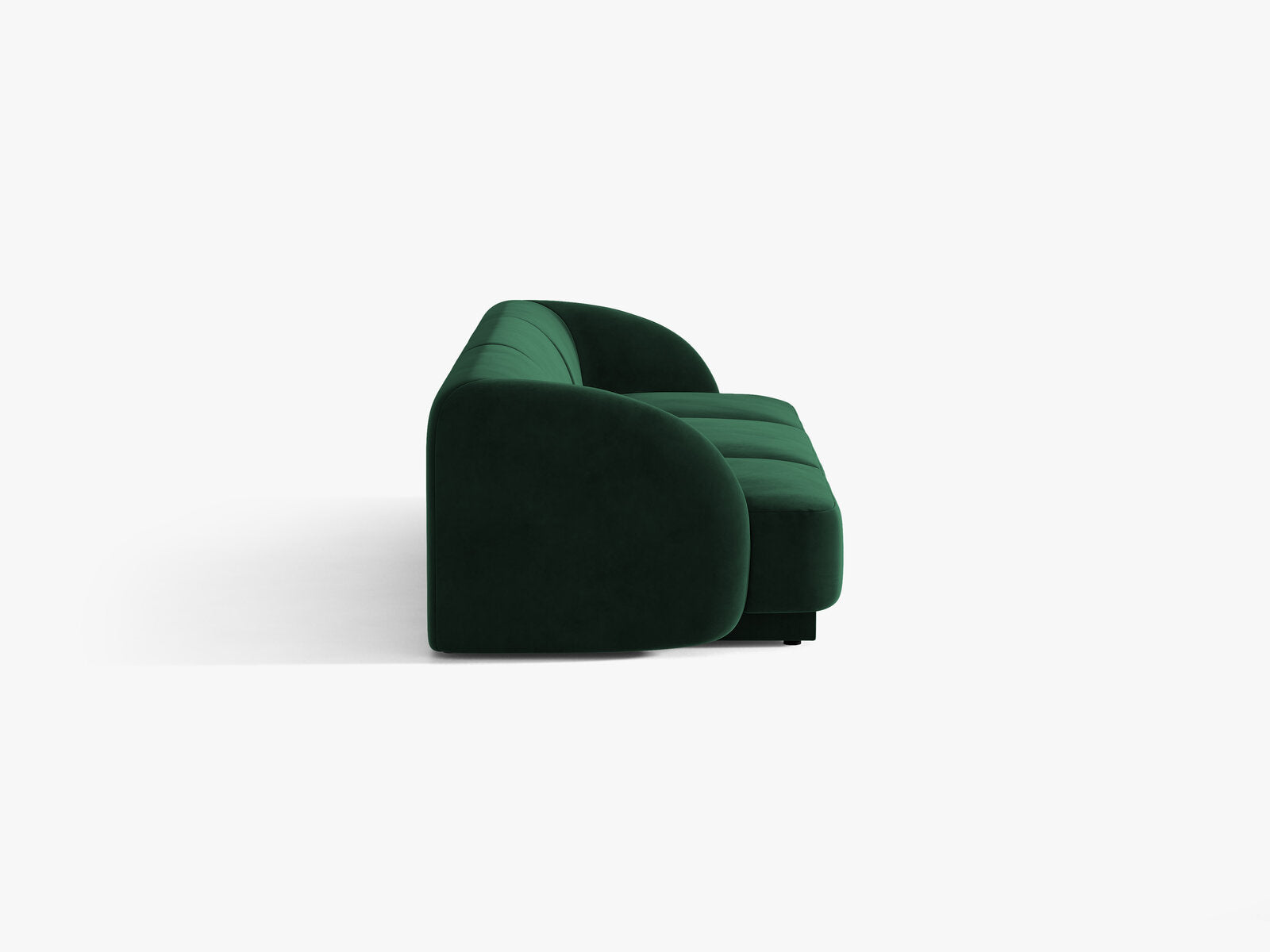Micadoni Sofa Miley 3-Sitzer Samt Bluvel Flaschengrün