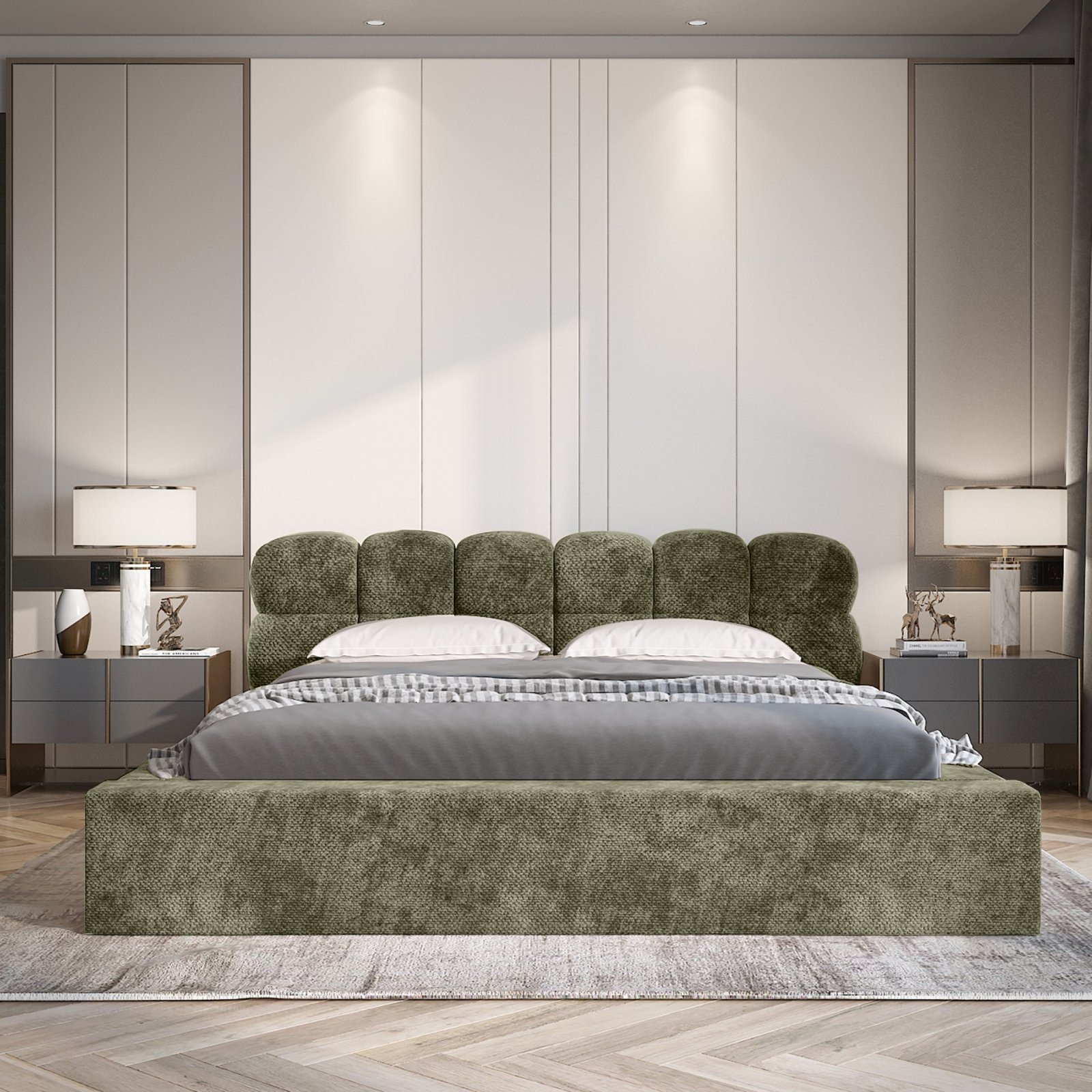 Polsterbett Vento-New Chenille 180x200 mit Holzrahmen Tender Way 38