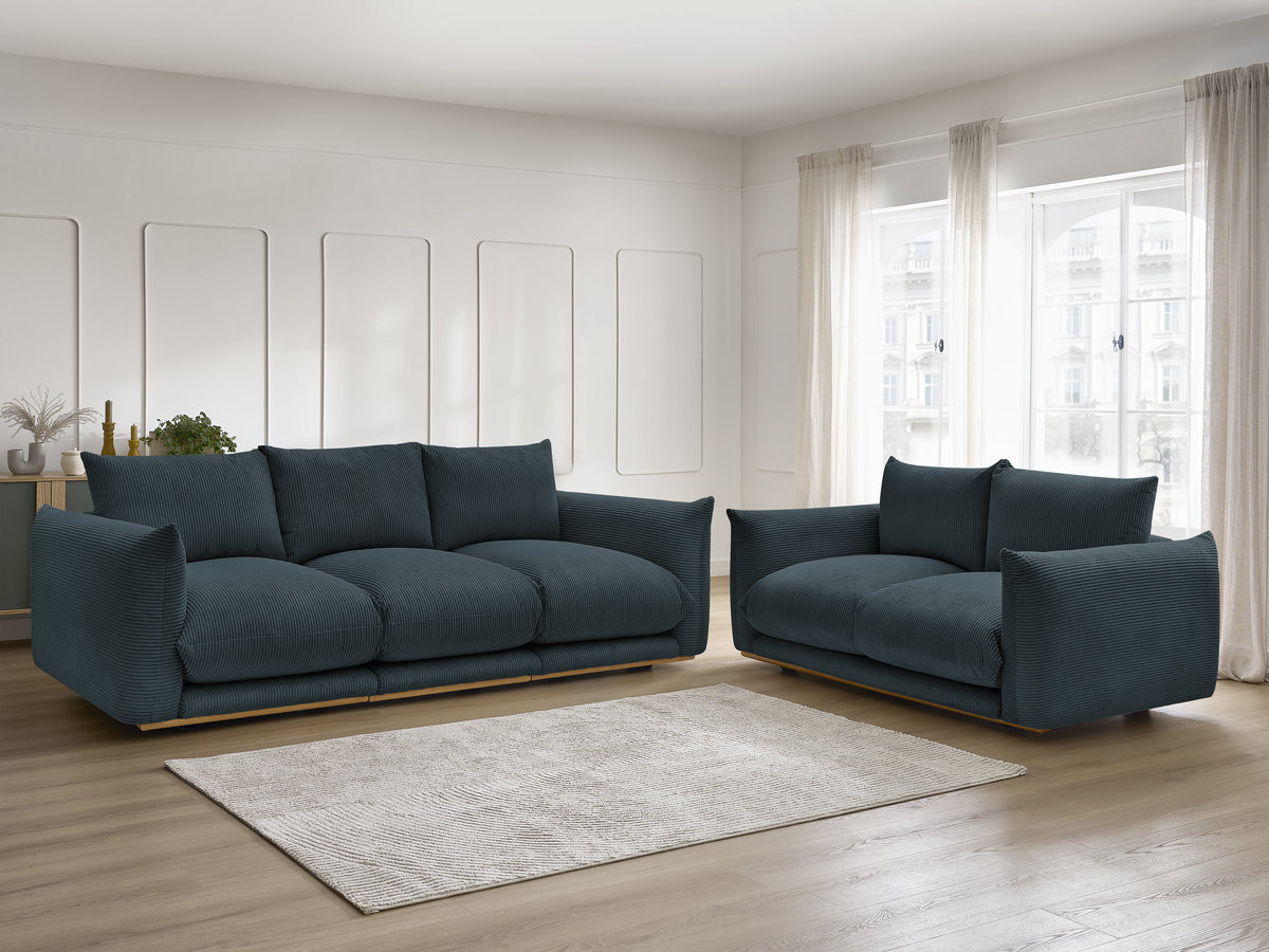 Bobochic Ernest Sofa 5-Sitzer Cordsamt Dunkelblau