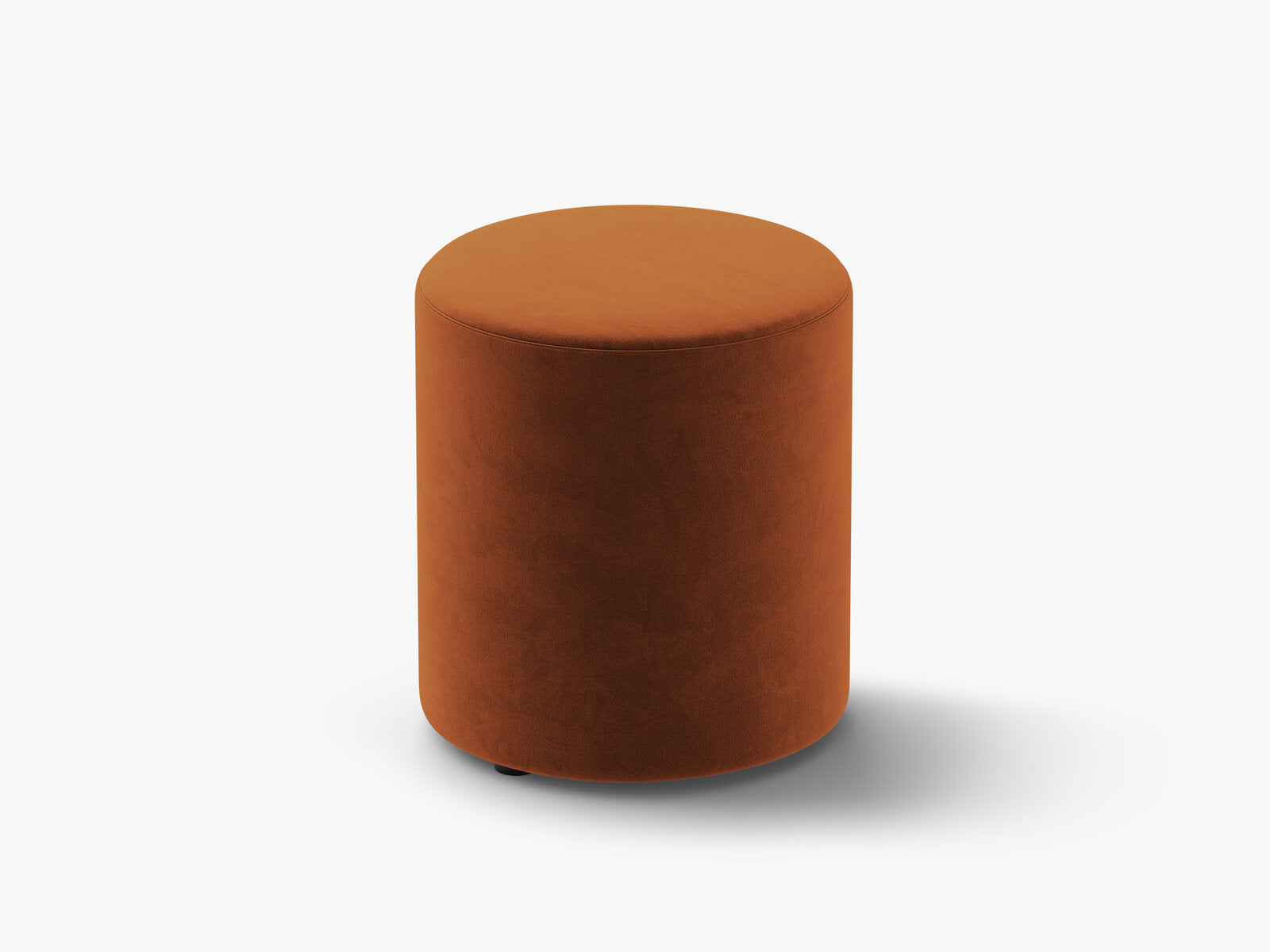 Micadoni Pouf Dia 40cm Samt Salvador Terrakotta