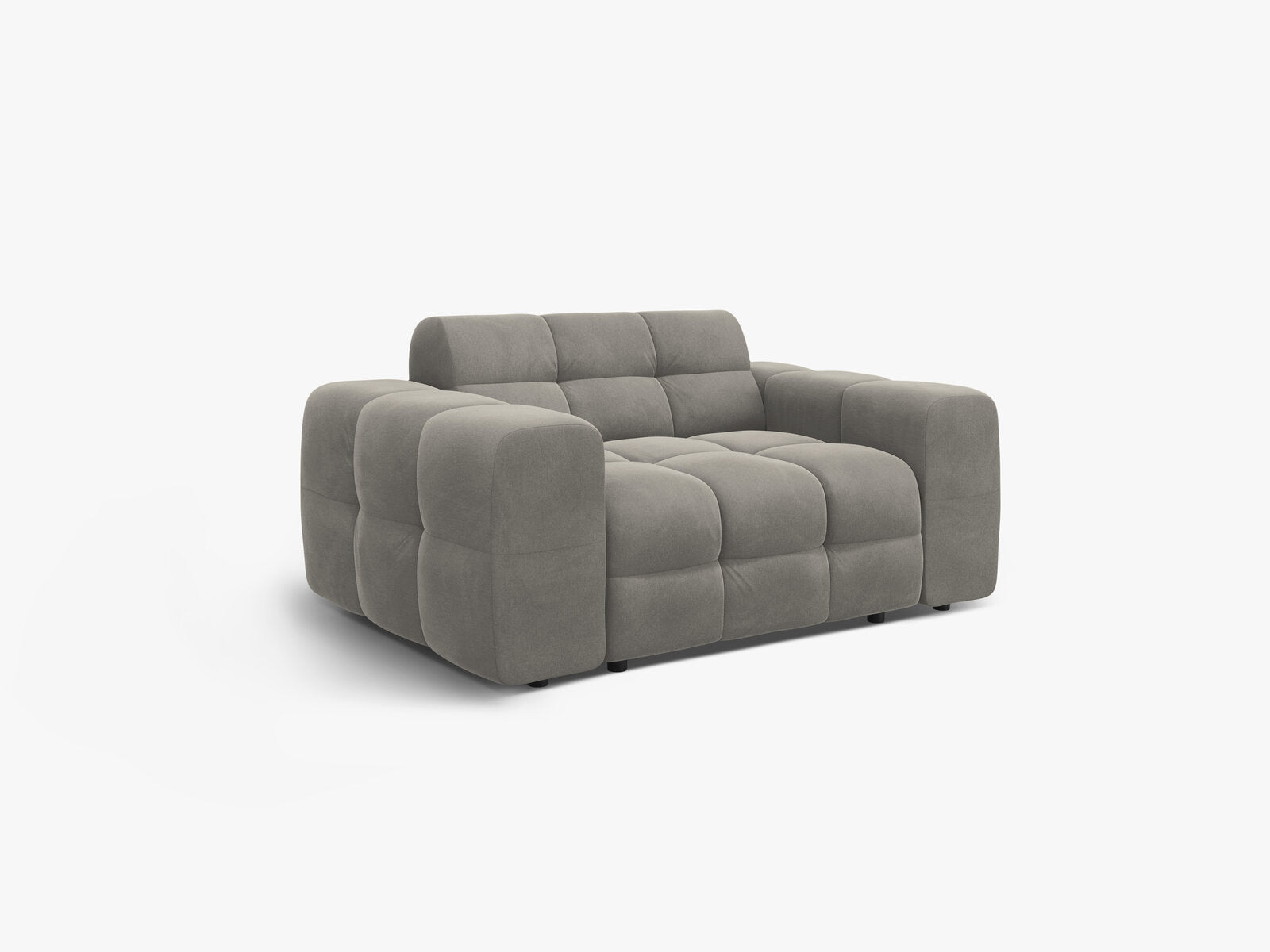 Micadoni Sofa Kendal 2-Sitzer Samt Magic Velvet Dunkelgrau