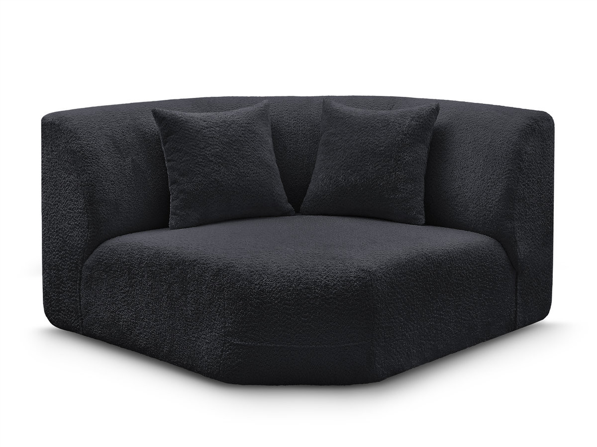 Bobochic Anda Sofa 2-Sitzer Chenille Schwarz
