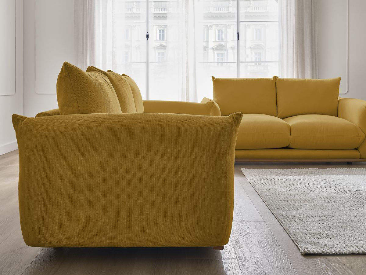 Bobochic Ernest Sofa 5-Sitzer Stoff Gelb