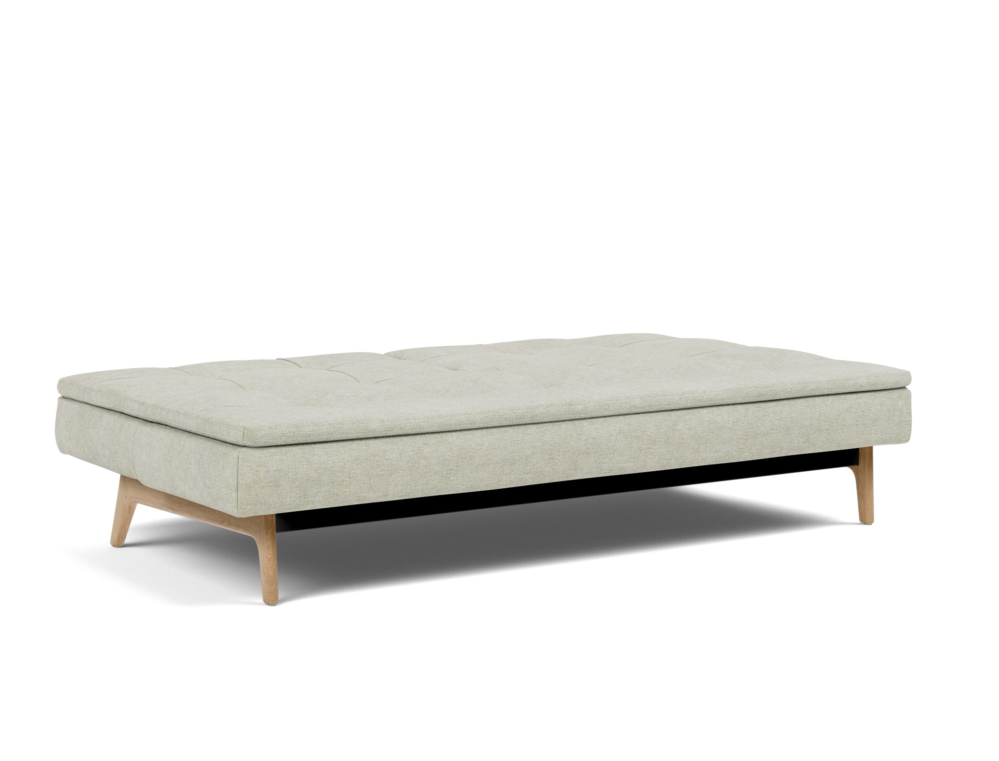 Schlafsofa Dublexo Flachgewebe Avella 280-Sand Beine Eiche