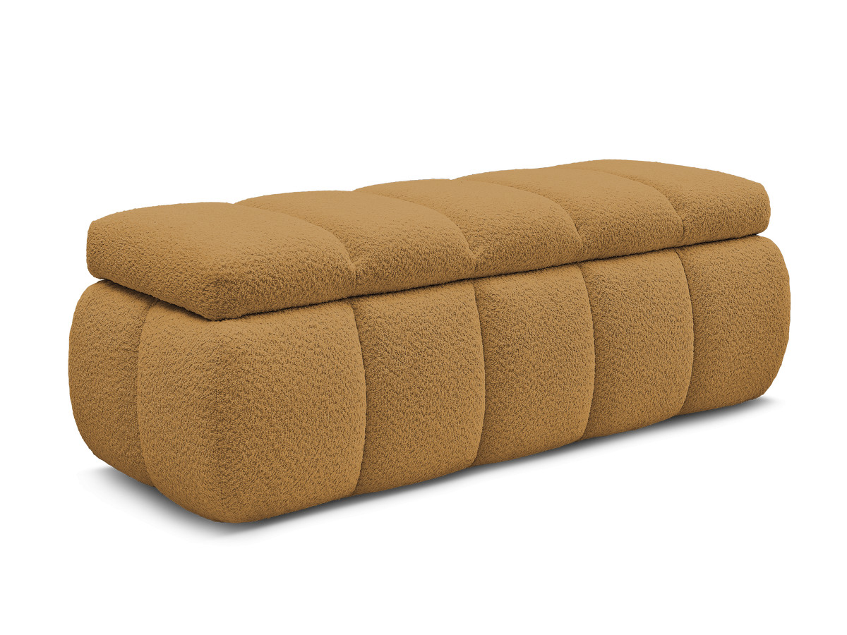Bobochic Denali Bettbank 146 × 56 cm Bouclé-Stoff Gelb