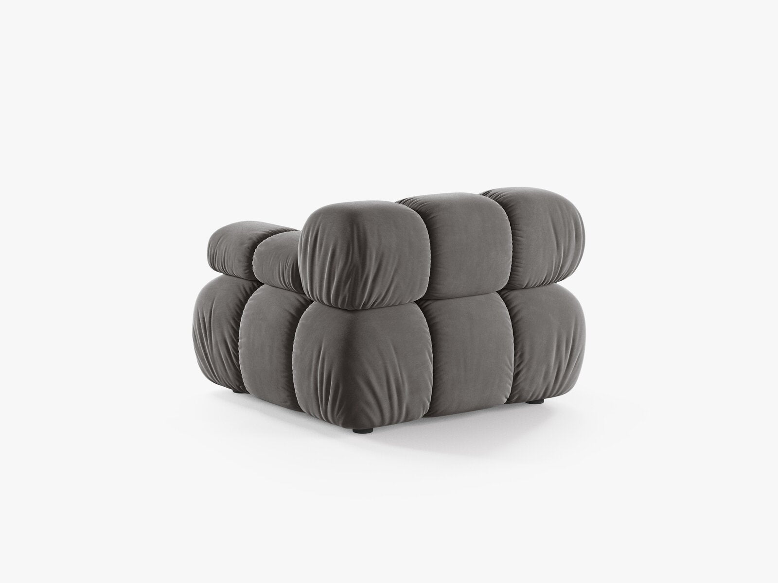 Micadoni Eckmodul Bellis Rechts Samt Bluvel Hellgrau