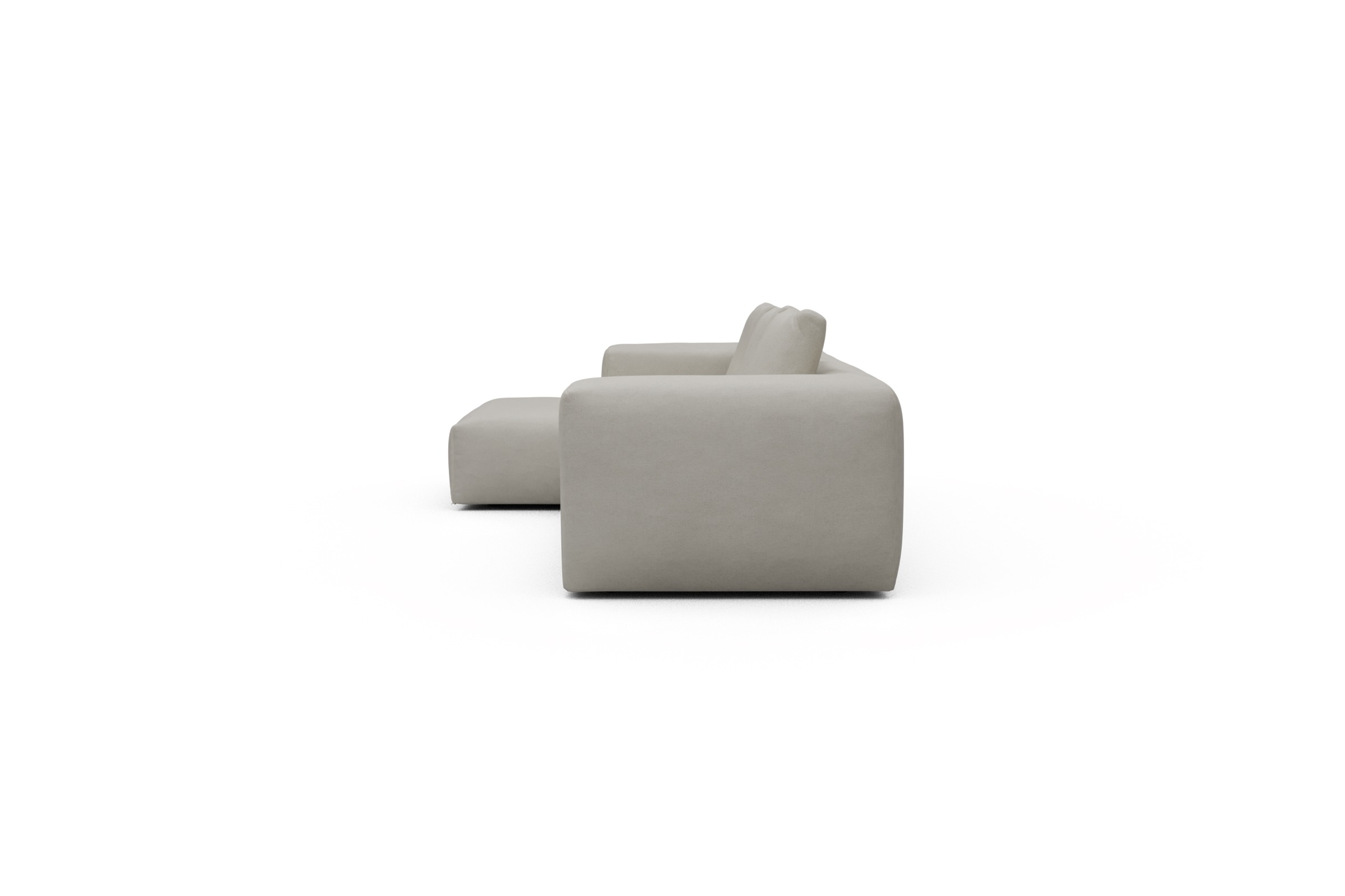 Ecksofa Fred Chaiselongue links mit 2,5-Sitzer Denari-Clean-Beige