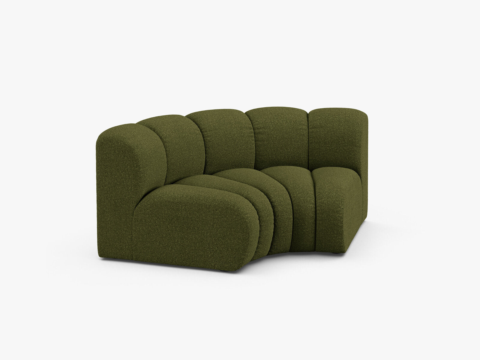 Micadoni rundes Eckmodul Lupine Boucle Baloo Dunkel-Olivgrün