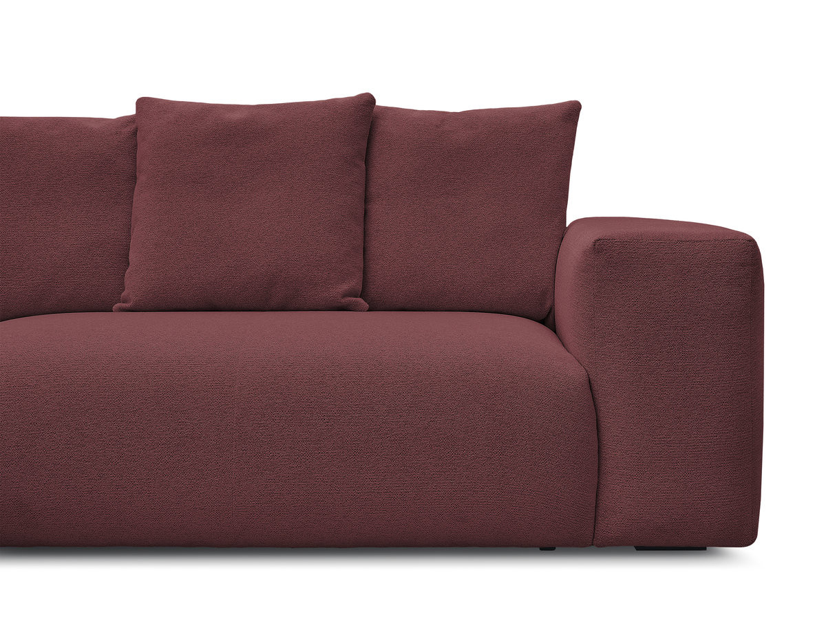 Bobochic Voltaire Ecksofa 268 × 214 cm Melange-Stoff Rot Ecke links