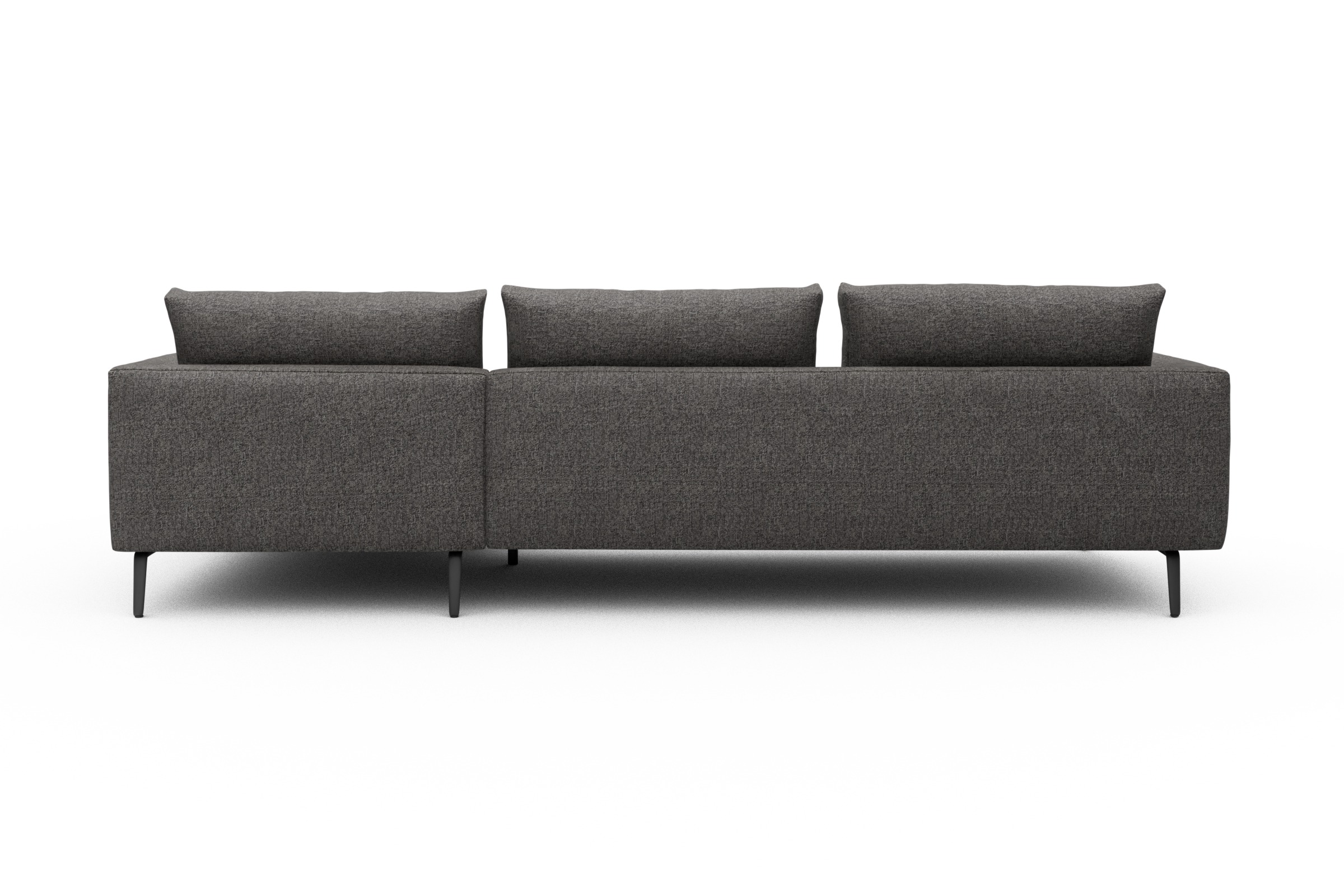 Ecksofa Karl Chaiselongue rechts mit 2,5-Sitzer Carreno-Salt-and-Pepper