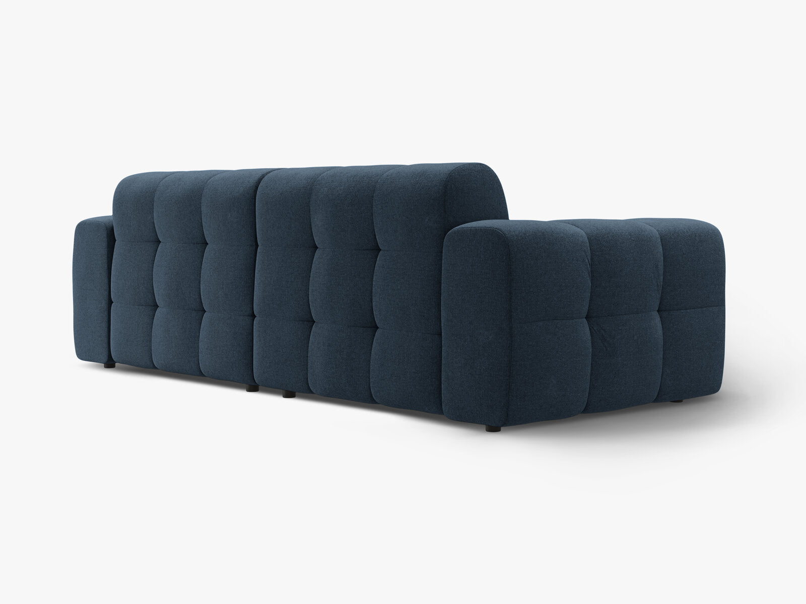 Micadoni Sofa Kendal 4-Sitzer Strukturierter Stoff Marineblau