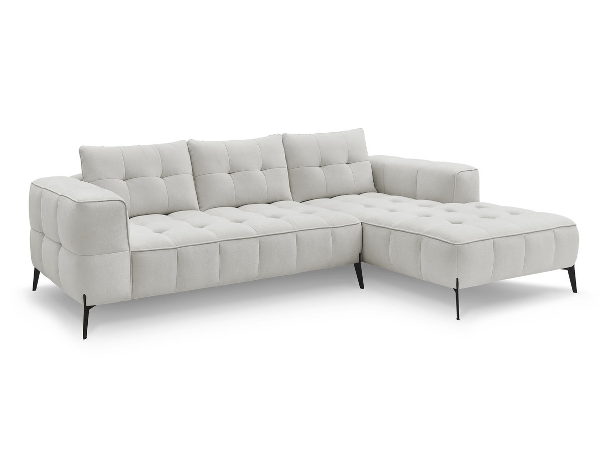 Bobochic Anis Ecksofa Strukturstoff Hellgrau Ecke rechts