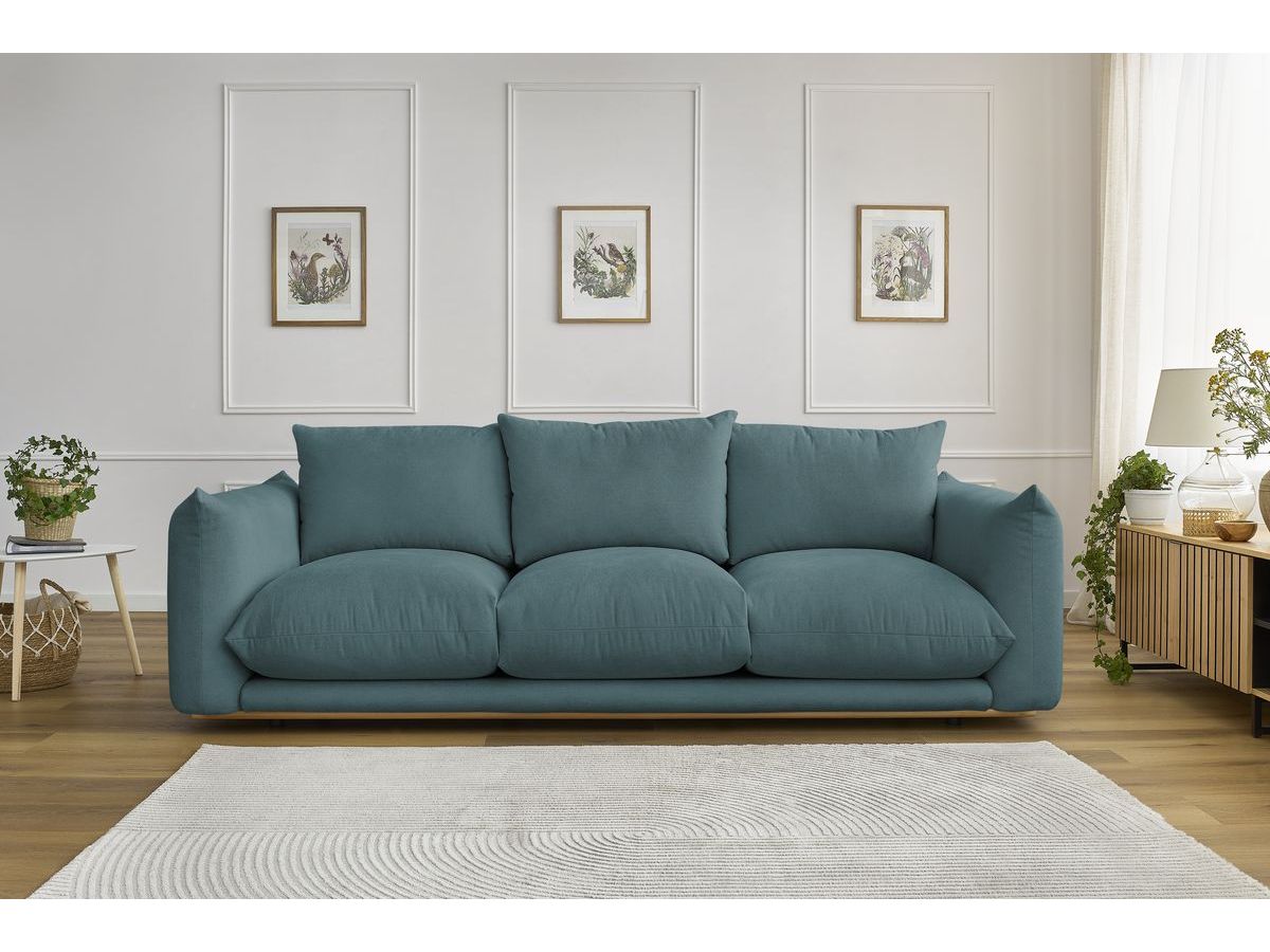 Bobochic Ernest Sofa 3-Sitzer 265 × 106 cm Stoff Dunkelblau