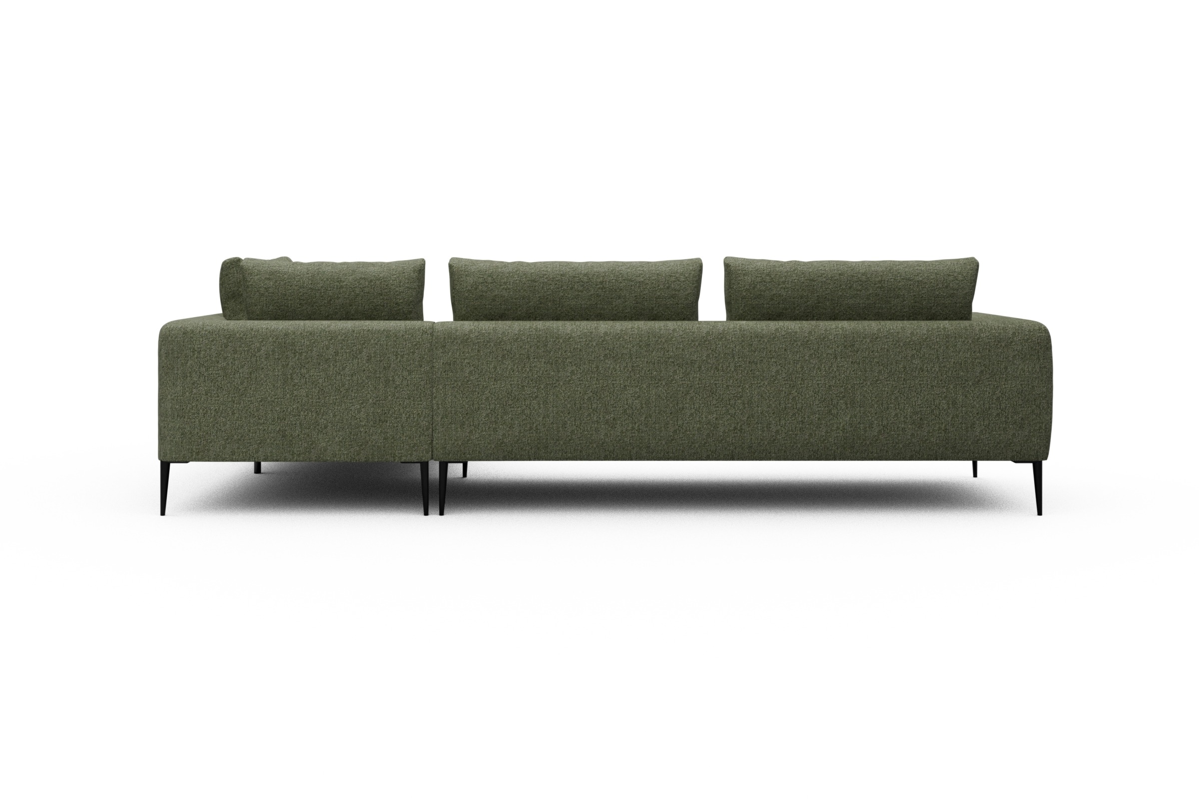 Ecksofa Paul Relax-Ecke links mit 3-Sitzer Carreno-Vivid-Green