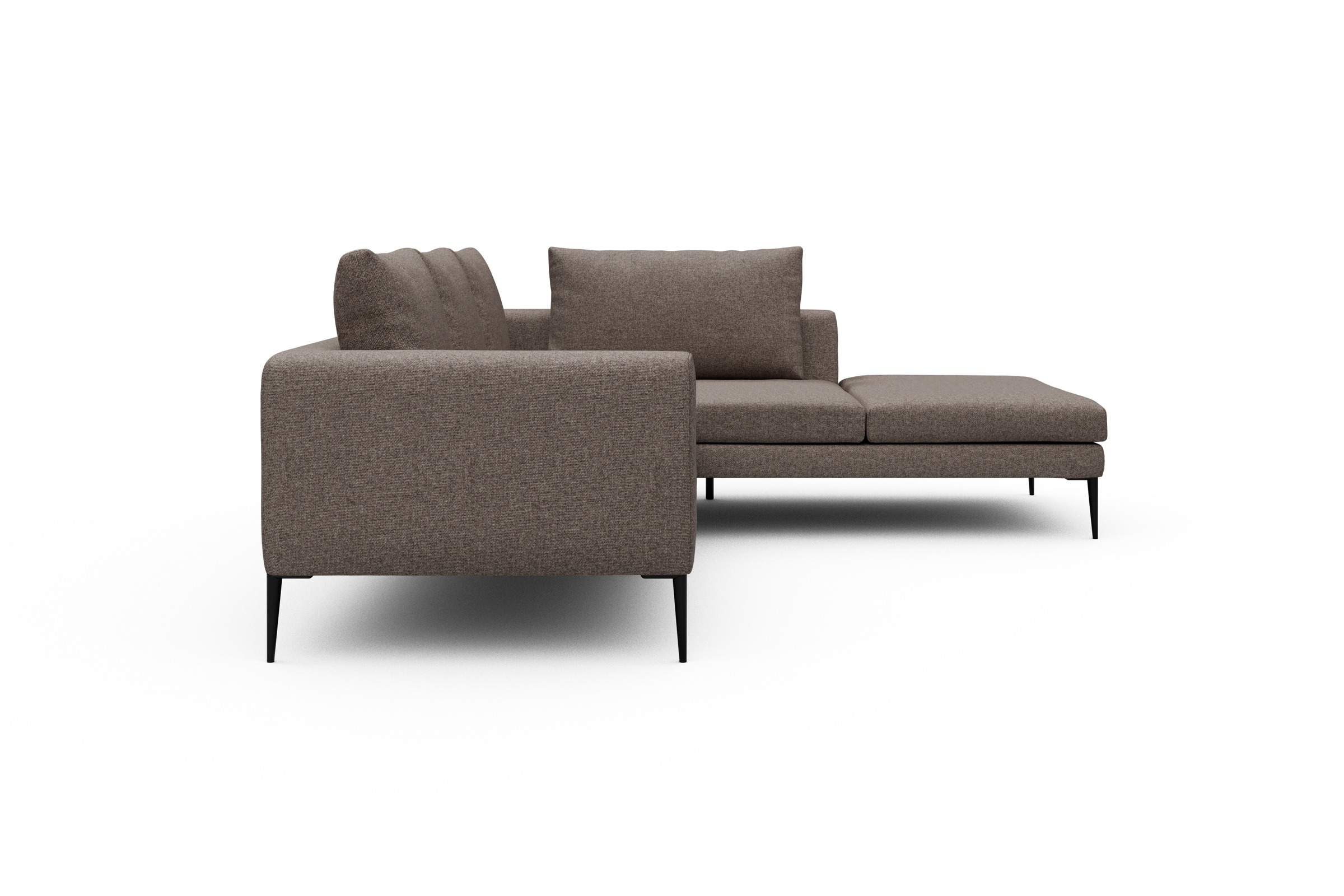 Ecksofa Paul Relax-Ecke rechts mit 2-Sitzer Sama-Stone