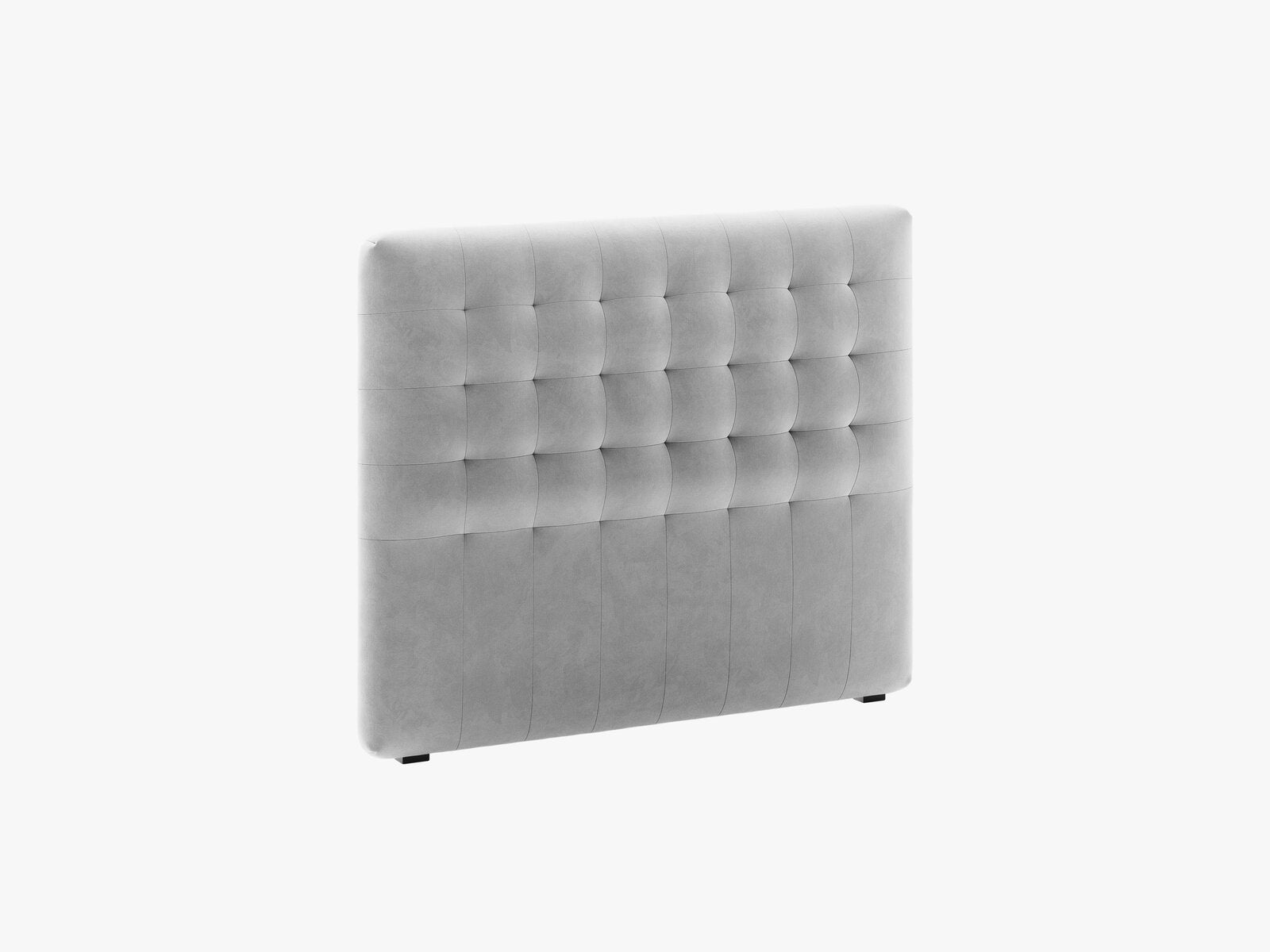 Micadoni Nova Samtiger Kopfteil 120 cm (H 95 cm) Samt Paris Hellgrau 120x95