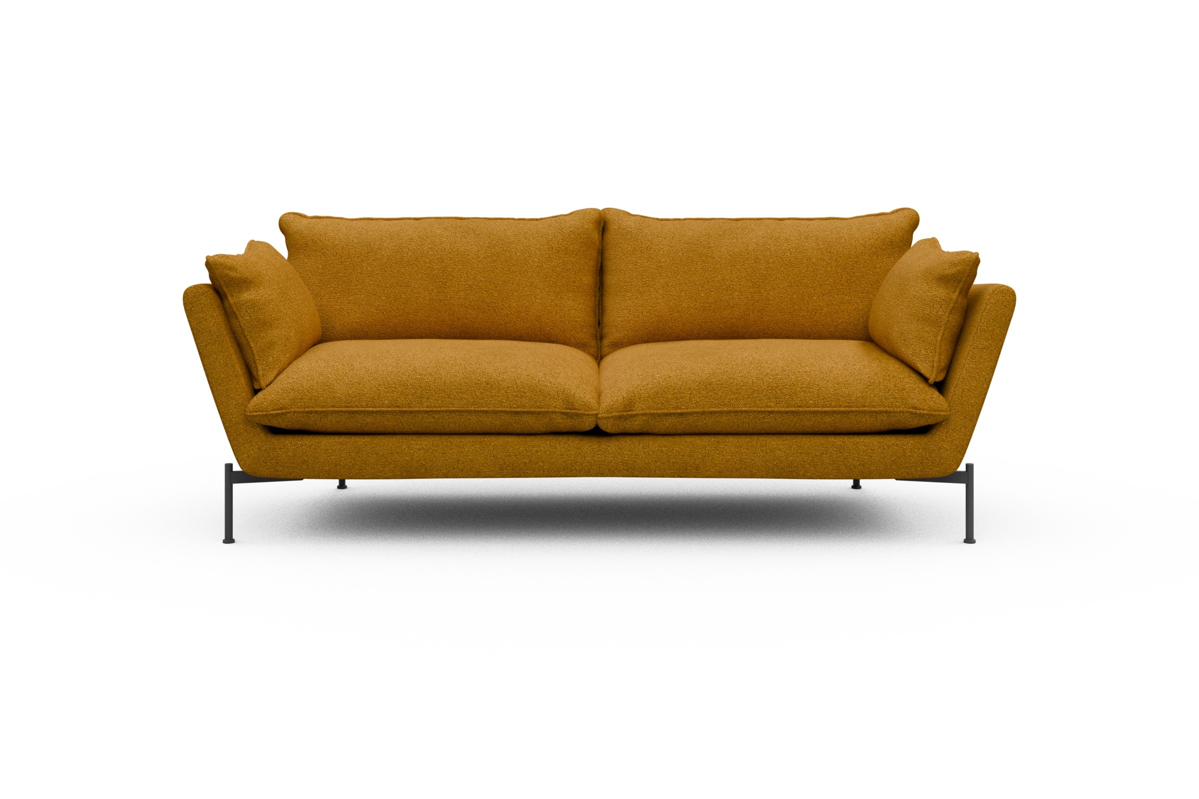 Skandi Home Sofa Anton PREMIUM 3-Sitzer Boucle-Ochre moebelfaktor