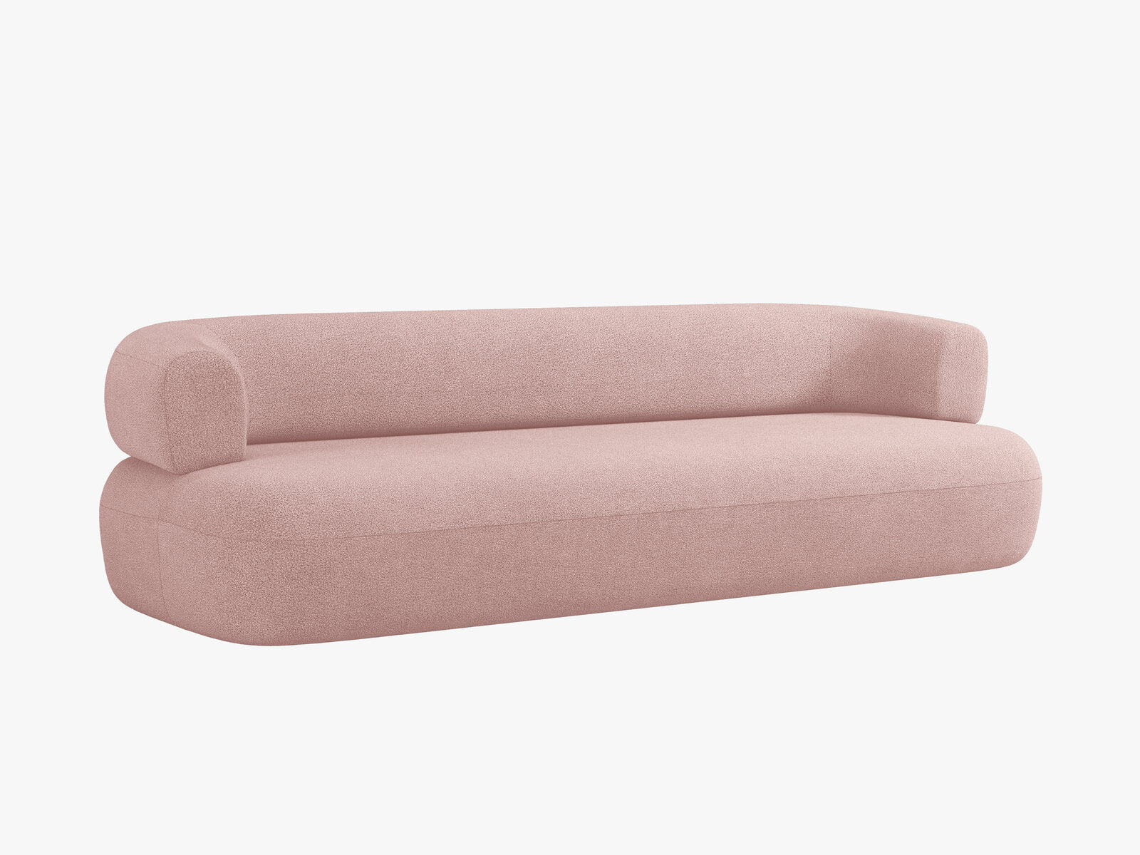 Micadoni Sofa Jenny 3-Sitzer Boucle Now or Never Puderrosa