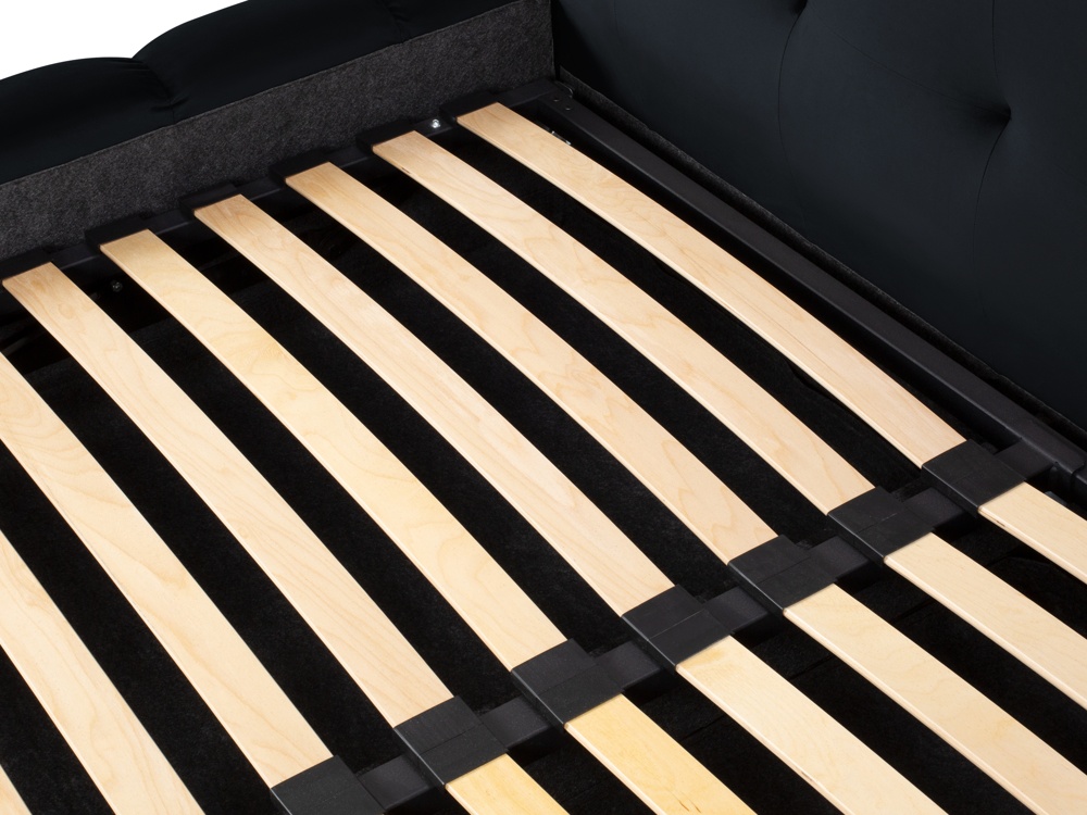Cosmopolitan Design Stauraumbett mit doppeltem Kopfteil Bali 160x200 Samt Bluvel Dunkelblau