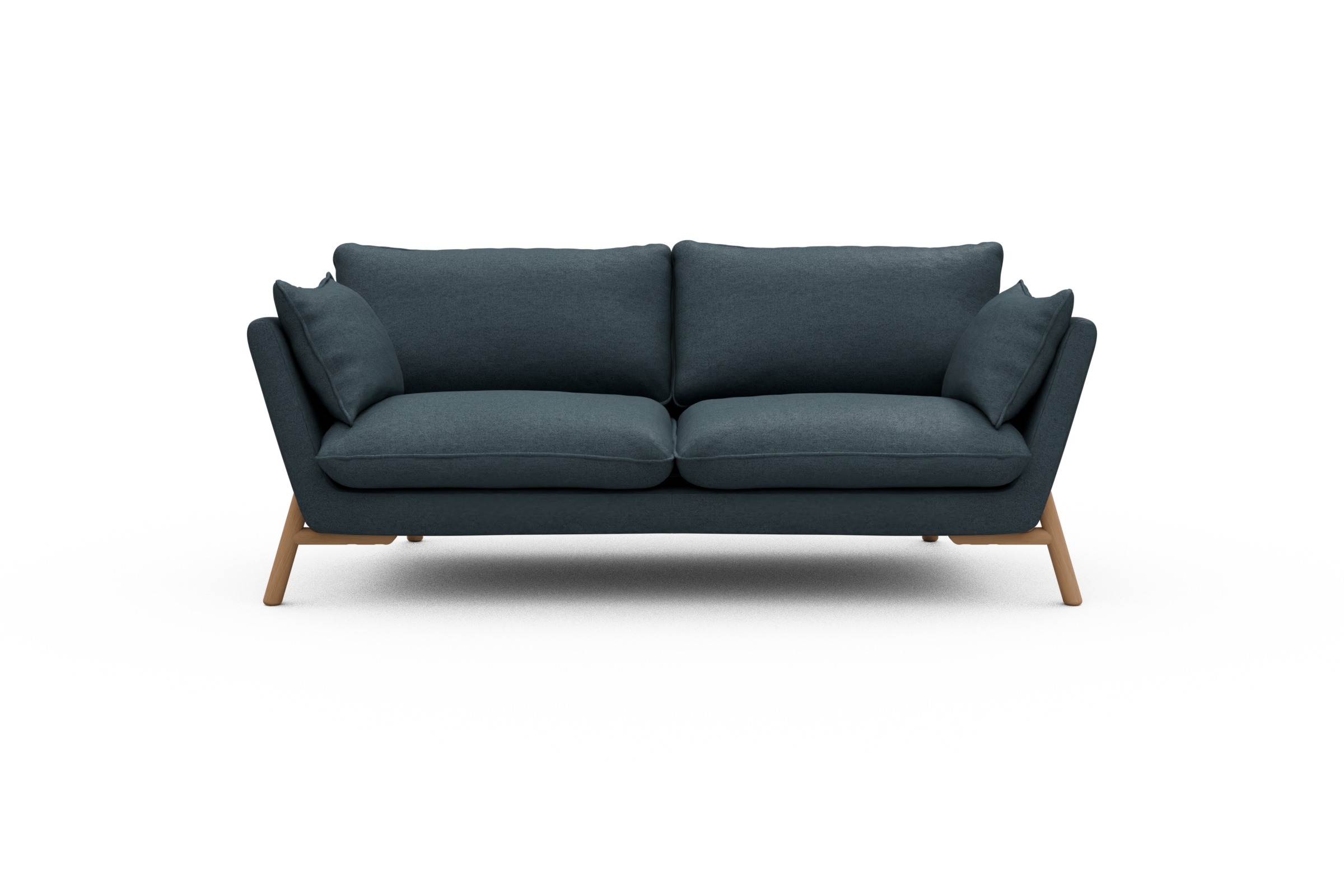 Skandi Home Sofa Emil 2-Sitzer Beinfarbe Eiche Natur Denari-Royal-Blue moebelfaktor