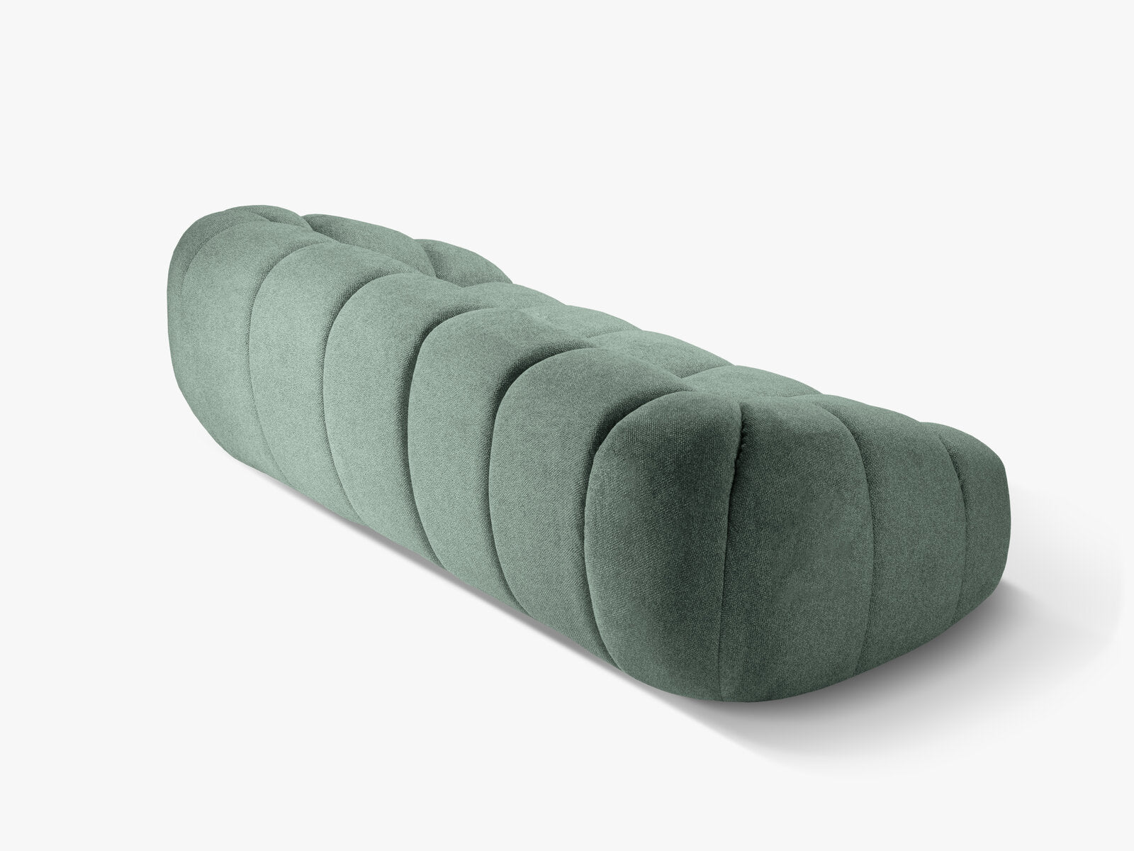 Micadoni Sofa Diana 4-Sitzer Strukturierter Samtstoff Minze