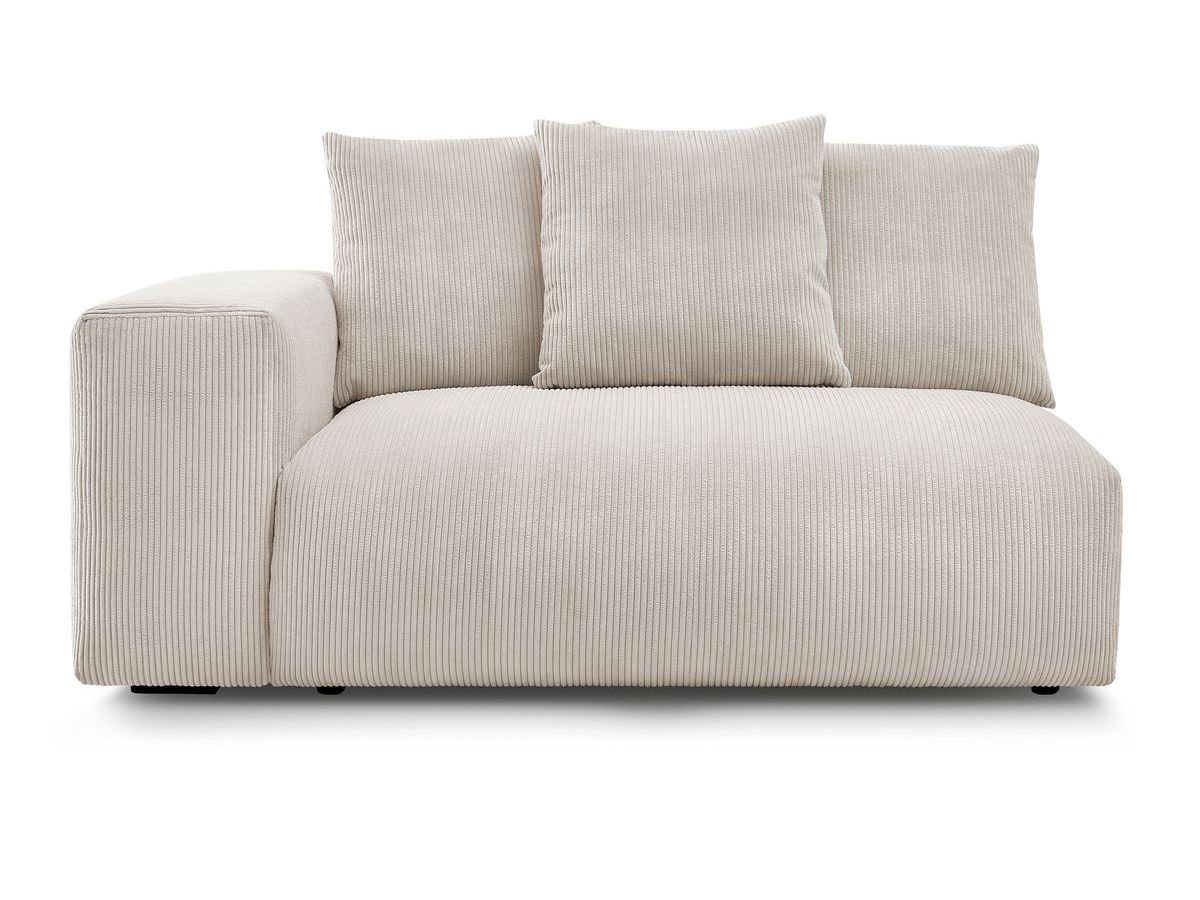 Bobochic Voltaire Sofamodul 2-Sitzer 178 × 100 cm Cordsamt Beige Ecke links