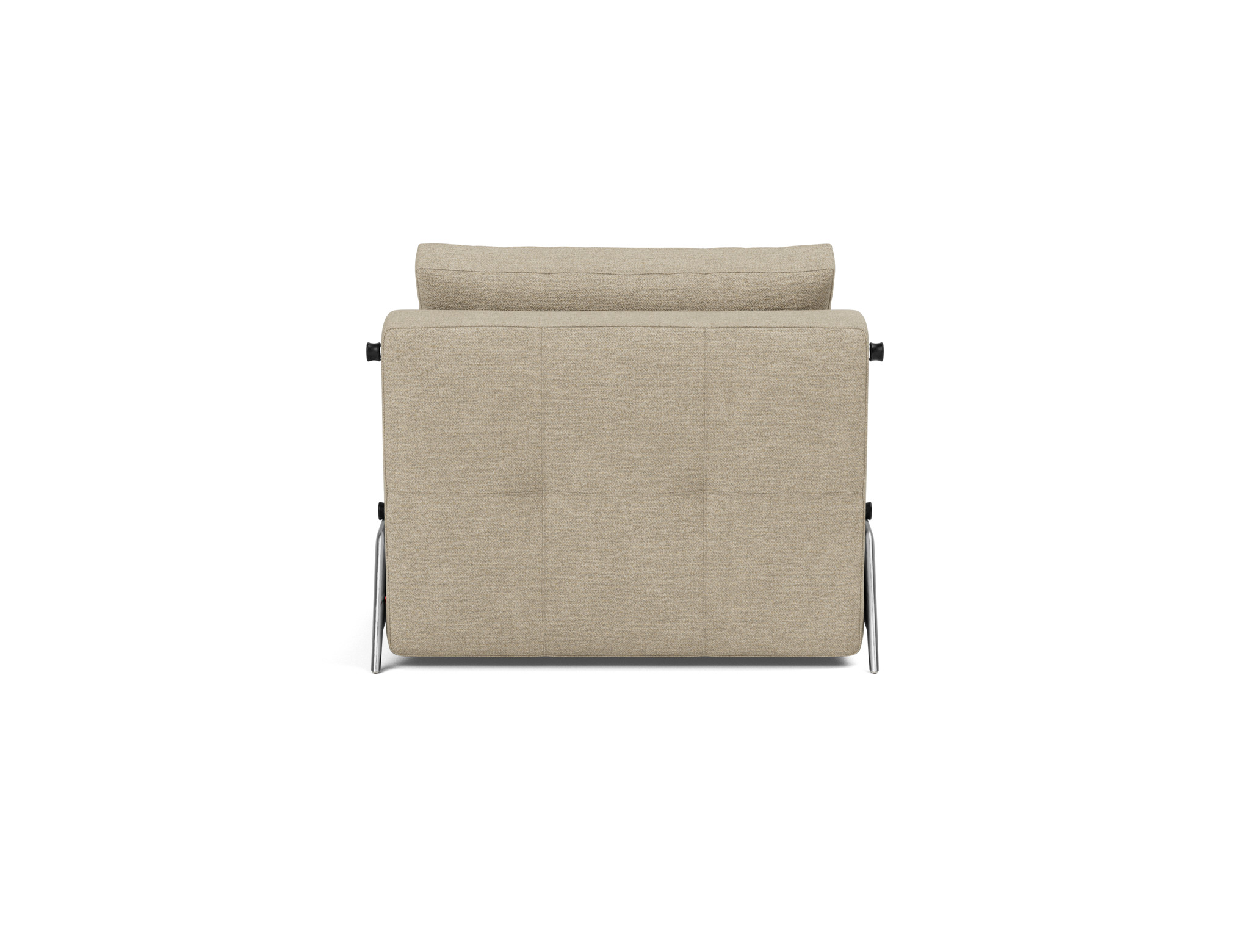 Schlafsessel Cubed 90 Strukturierter Stoff Taura 356-Sand Beine Aluminium