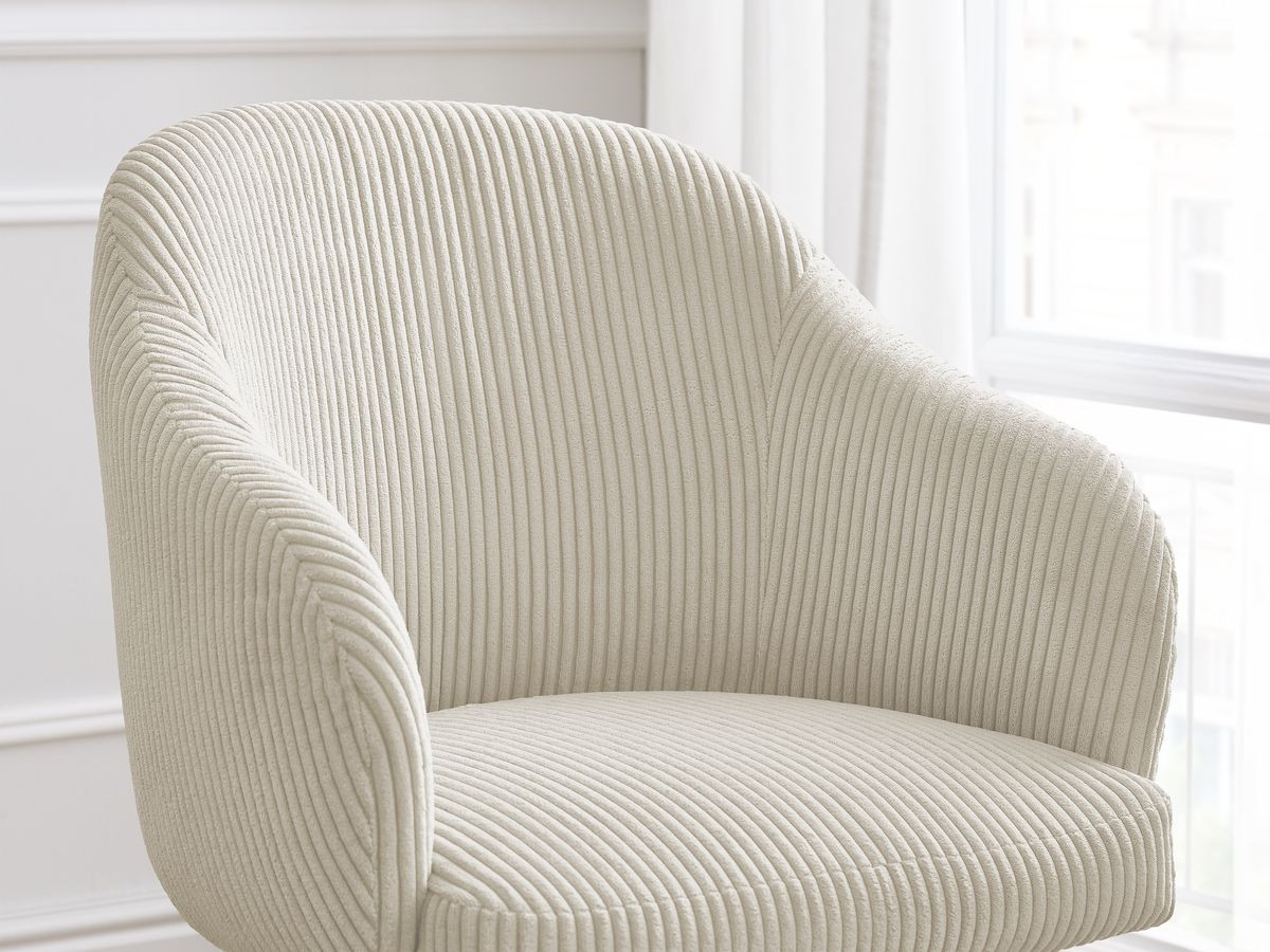 Bobochic Sophie Esszimmerstuhl 4er-Set mit Sternfuß Cordsamt Beige