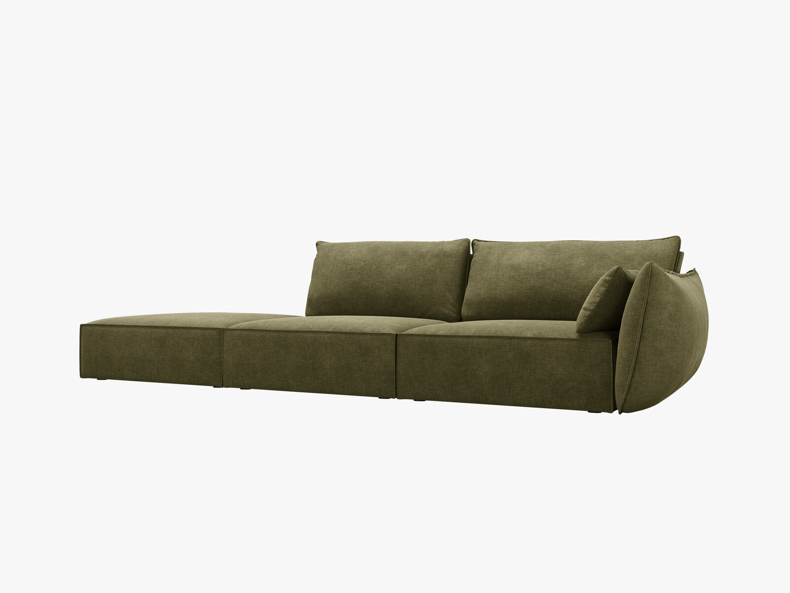 Micadoni Sofa Kaelle 4-Sitzer Links Chenille Over The Horizon Grün