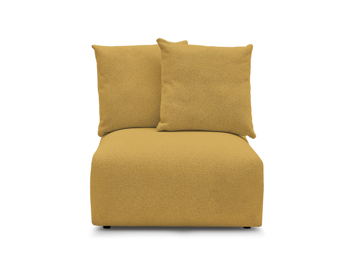 Bobochic Voltaire Sofamodul 1-Sitzer 90 × 100 cm Melange-Stoff Gelb