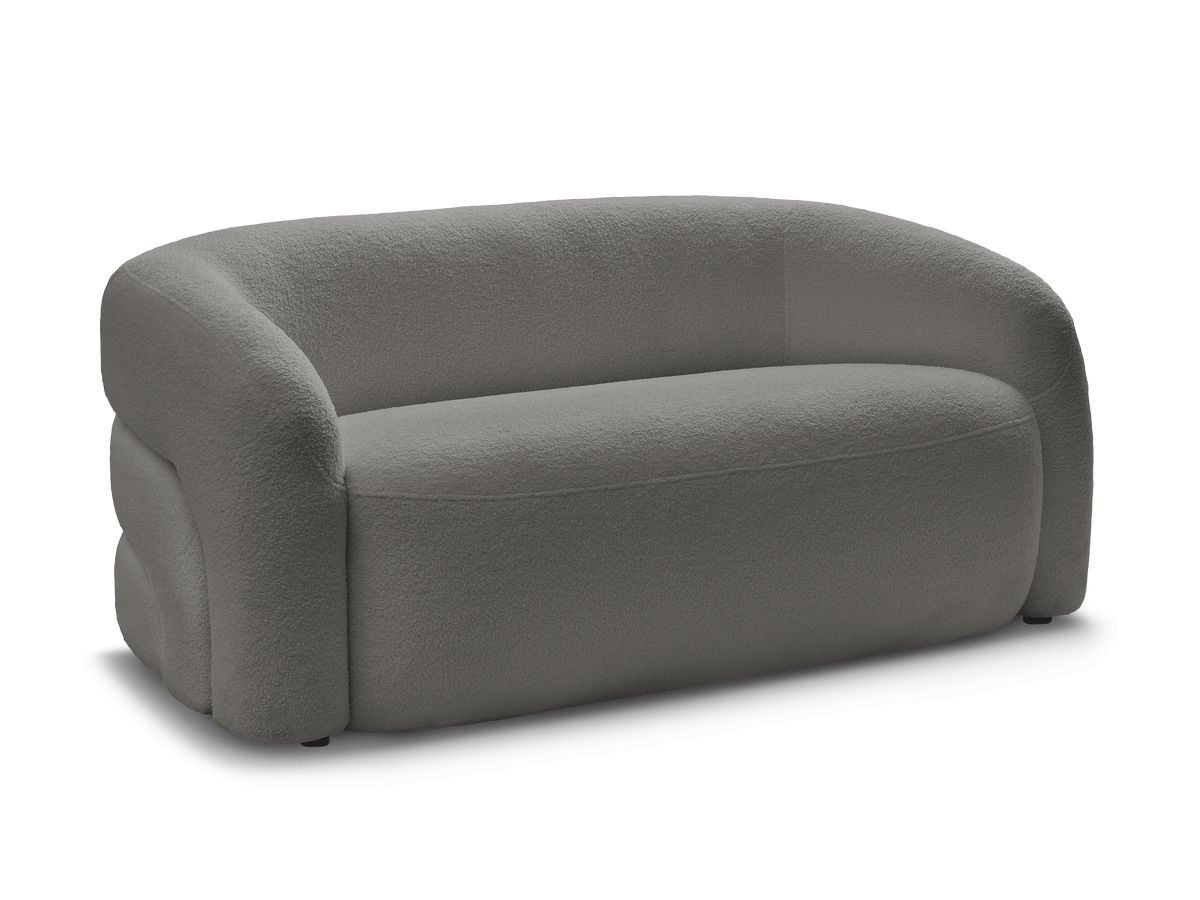 Bobochic Elina Sofa 2-Sitzer Bouclé-Stoff Dunkelgrau