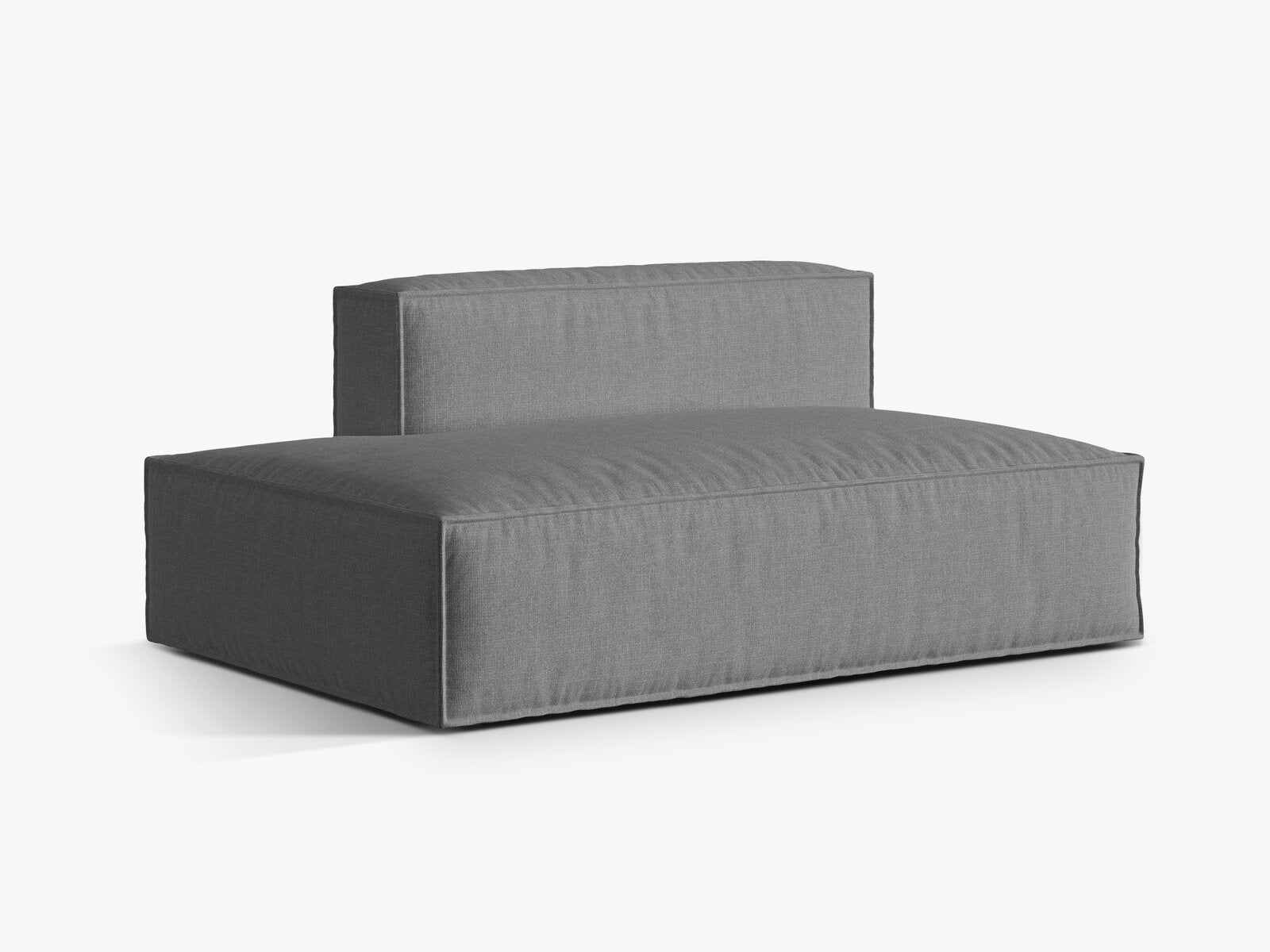 Micadoni Modul Nuria 3-Sitzer Links Strukturierter Stoff Grau