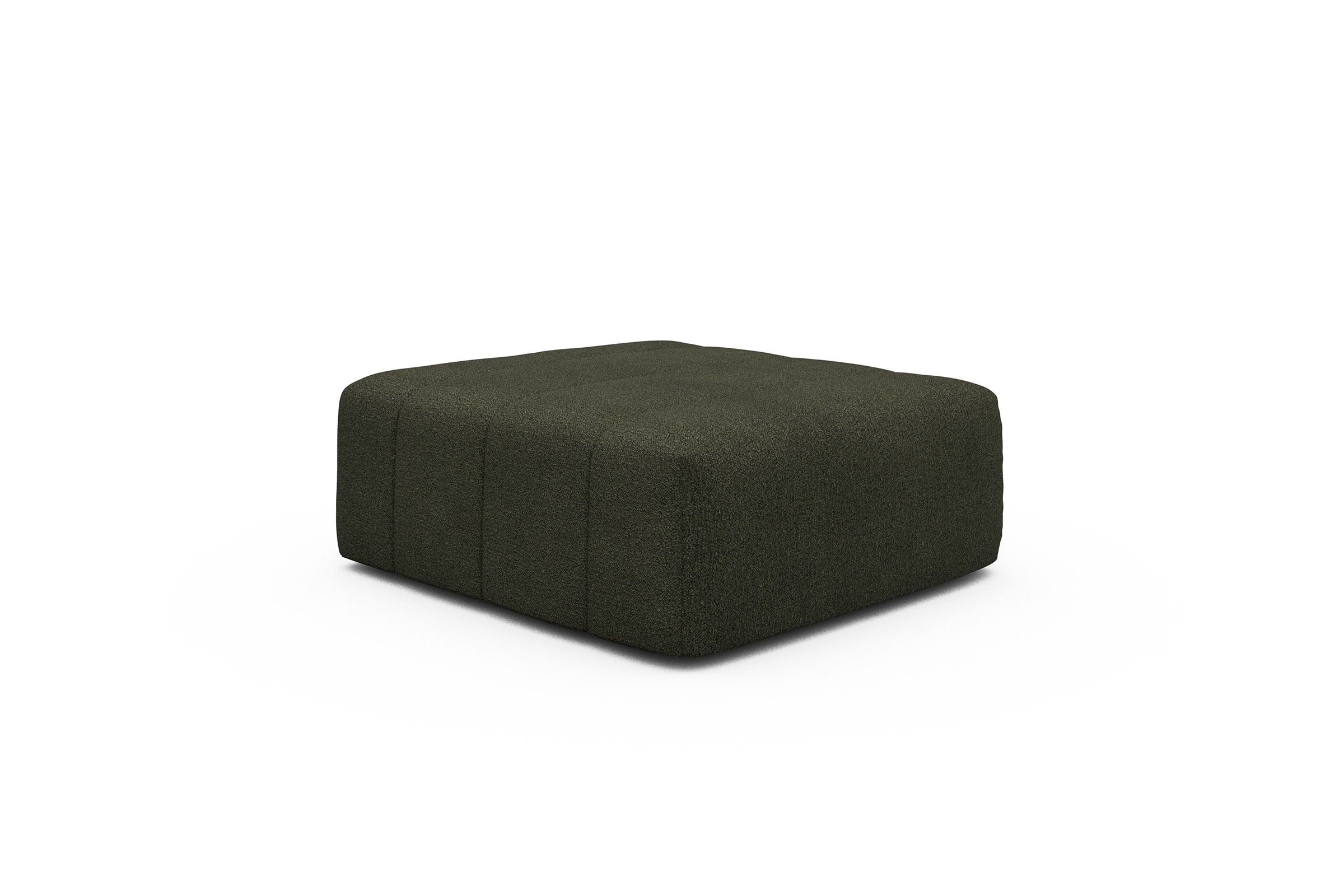 Sitzhocker Hugo Ottomane Boucle-Forest-Green
