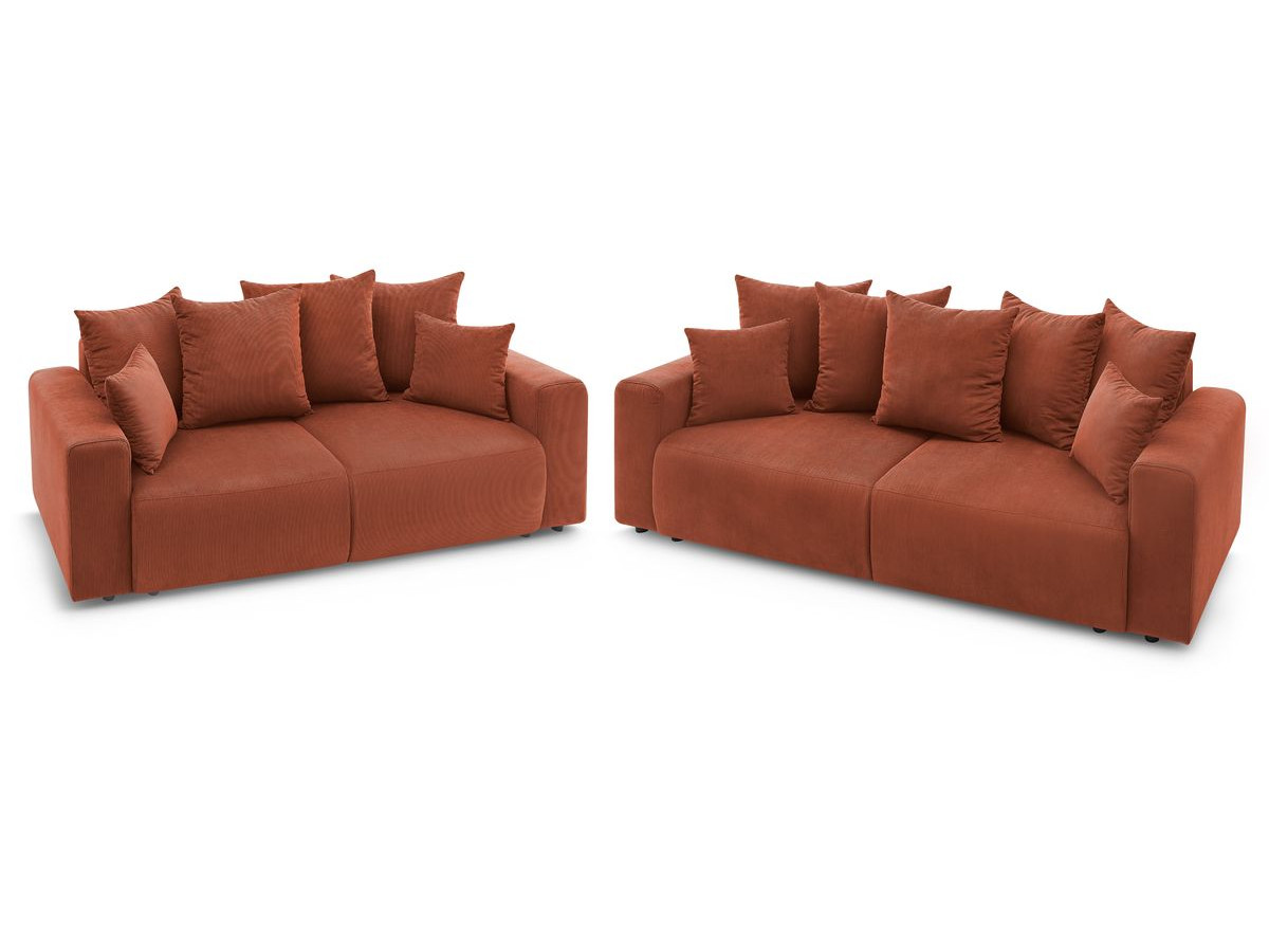 Bobochic Envy Sofa 5-Sitzer Cordsamt Orange