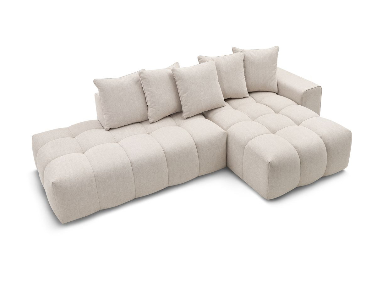 Bobochic Mont-blanc Ecksofa Melange-Stoff Beige Ecke rechts